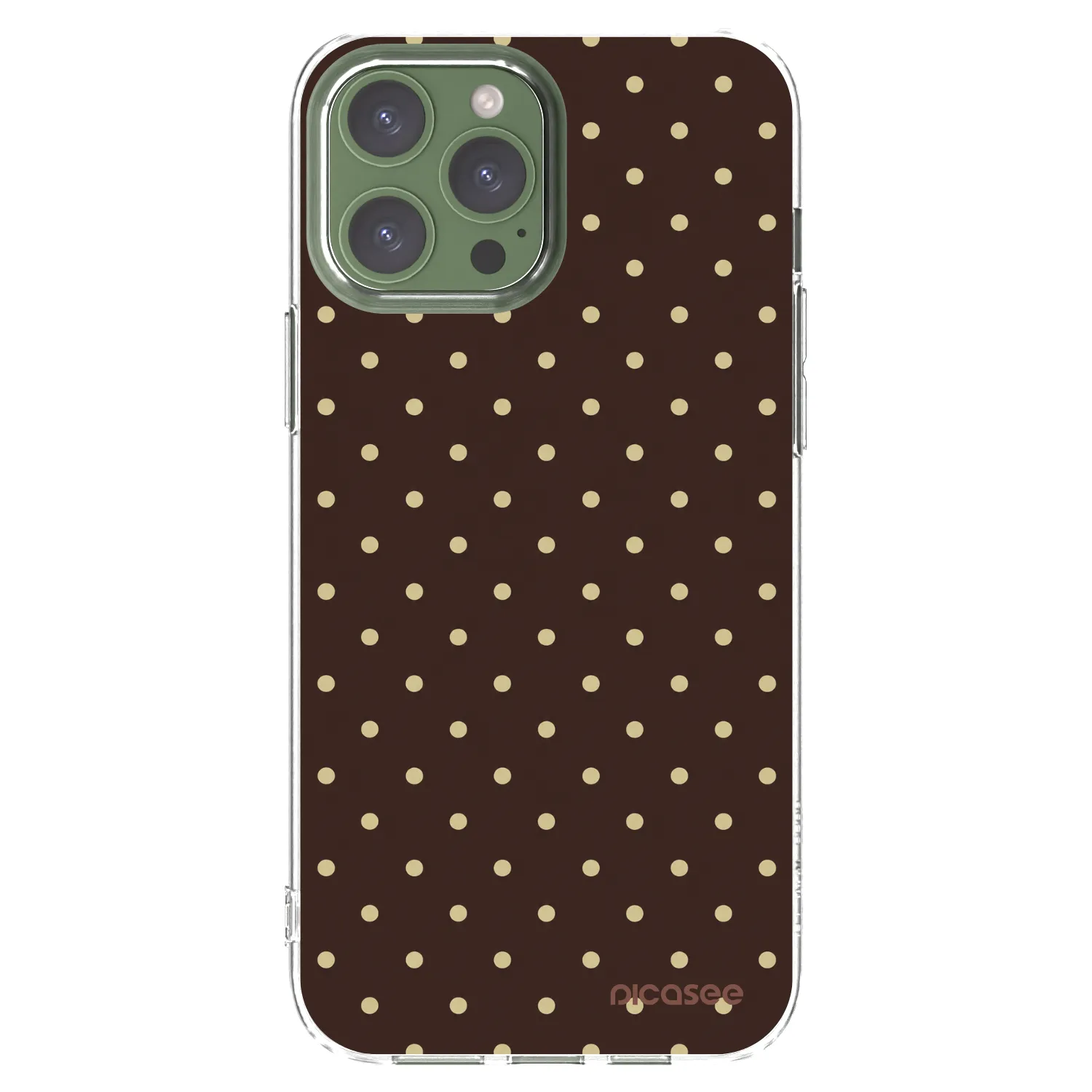 Picasee silikonowe przeźroczyste etui na Apple iPhone 13 Pro Max - Vanilla Dots & Chocolate