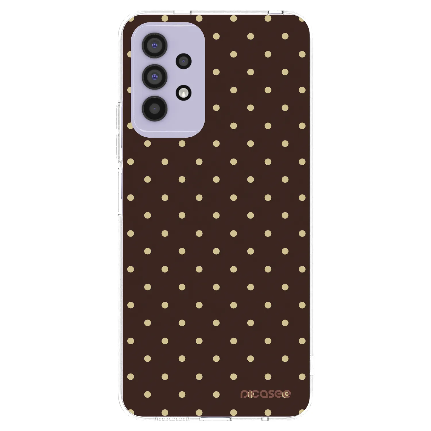 Picasee silikonowe przeźroczyste etui na Samsung Galaxy A32 4G SM-A325F - Vanilla Dots & Chocolate