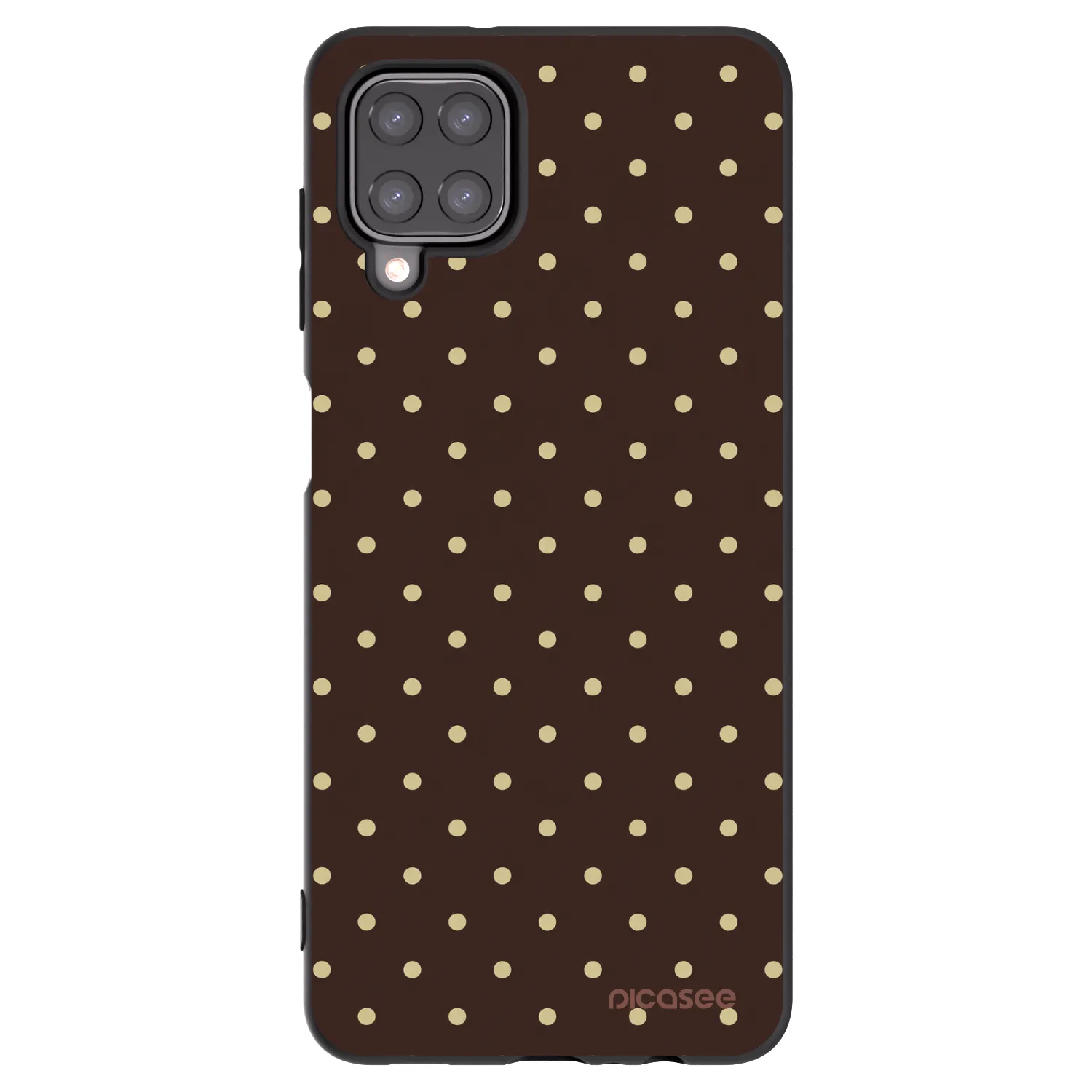 Picasee silikonowe czarne etui na Samsung Galaxy M12 M127F - Vanilla Dots & Chocolate