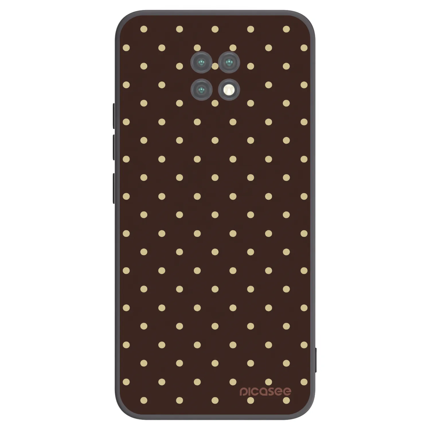 Picasee silikonowe czarne etui na Xiaomi Redmi Note 9T - Vanilla Dots & Chocolate
