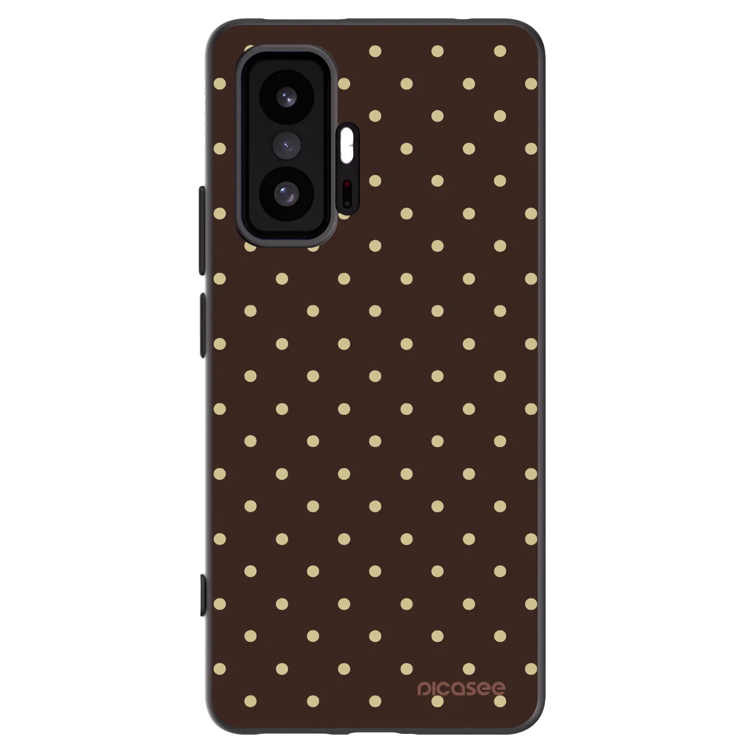 Picasee silikonowe czarne etui na Xiaomi 11T - Vanilla Dots & Chocolate