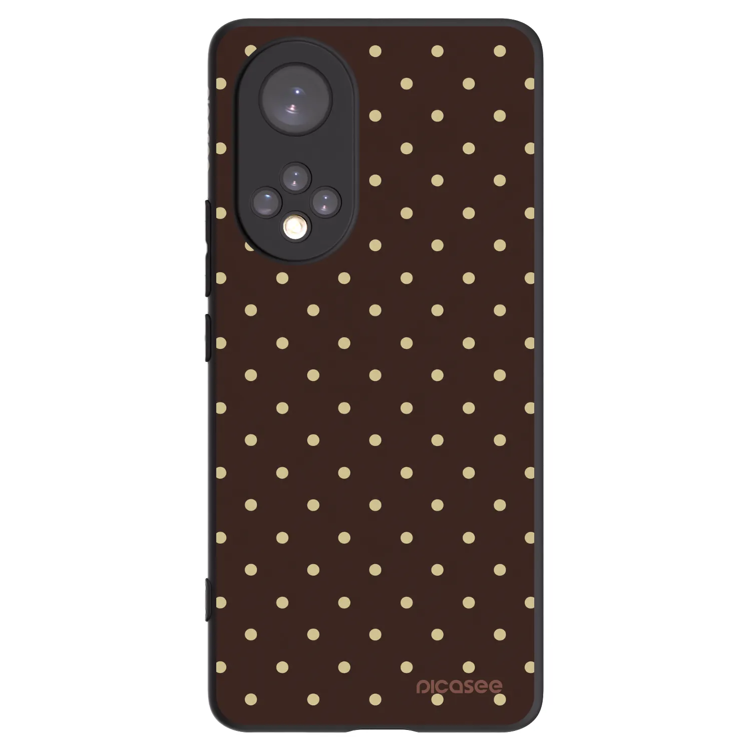 Picasee silikonowe czarne etui na Honor 50 5G - Vanilla Dots & Chocolate