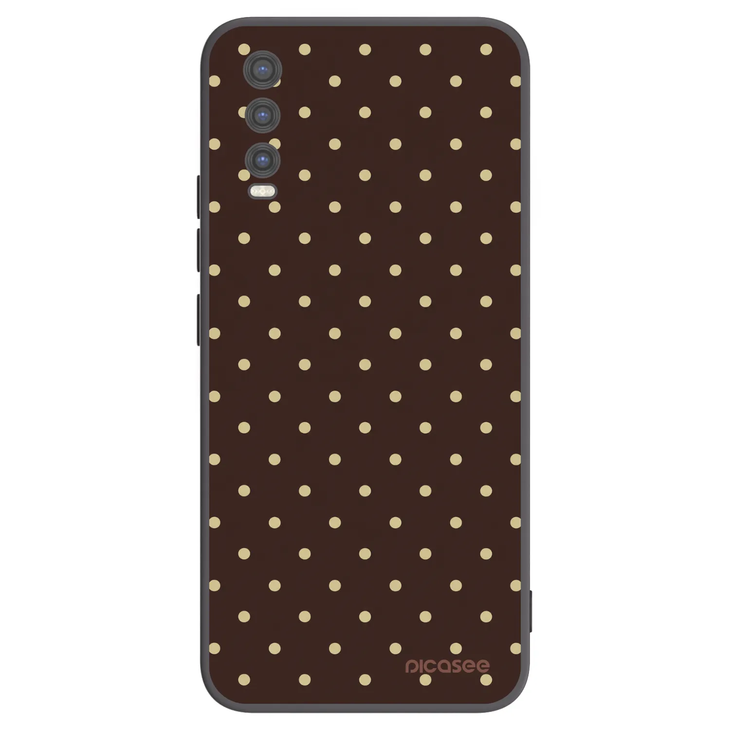 Picasee silikonowe czarne etui na Vivo Y20s - Vanilla Dots & Chocolate