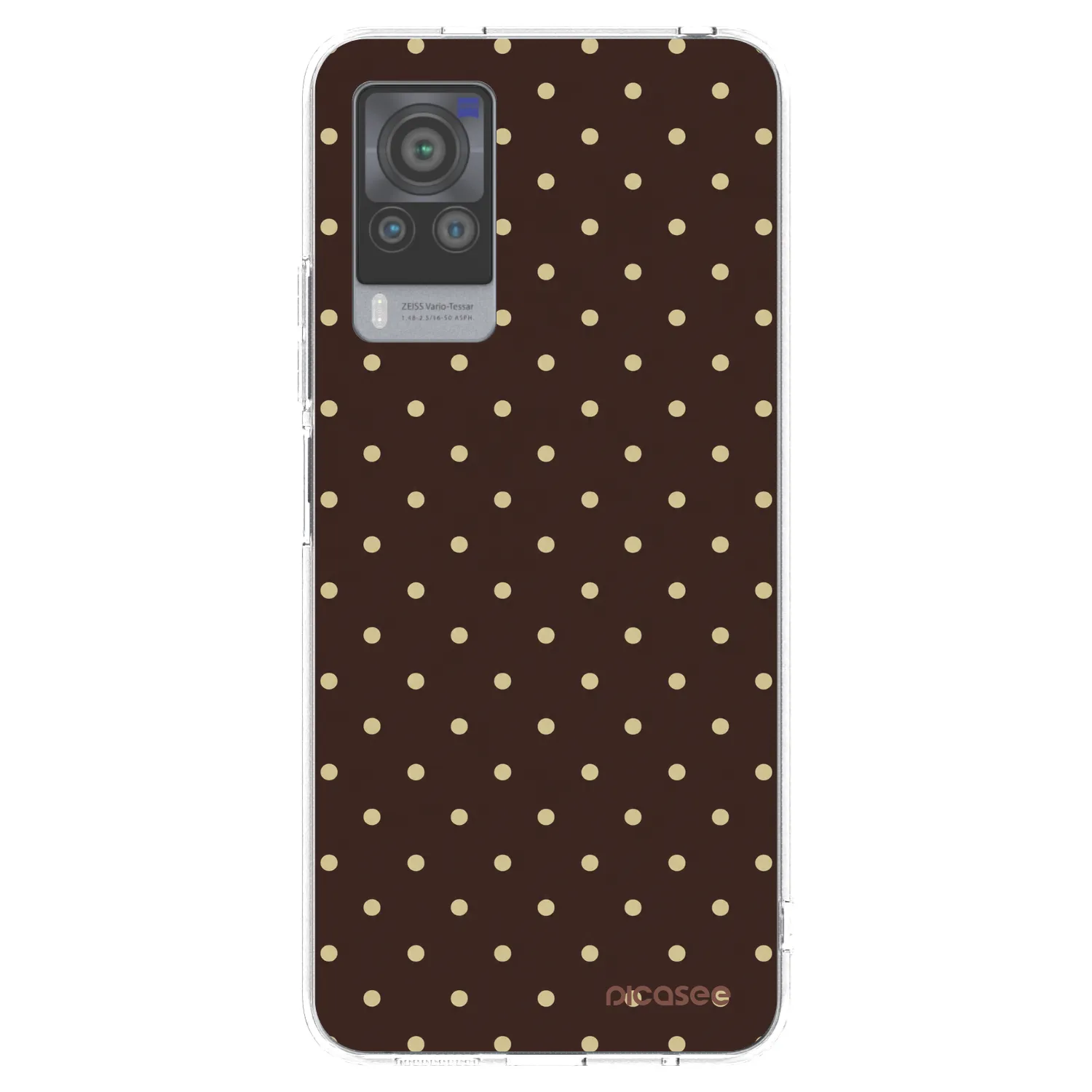 Picasee silikonowe przeźroczyste etui na Vivo X60 Pro 5G - Vanilla Dots & Chocolate