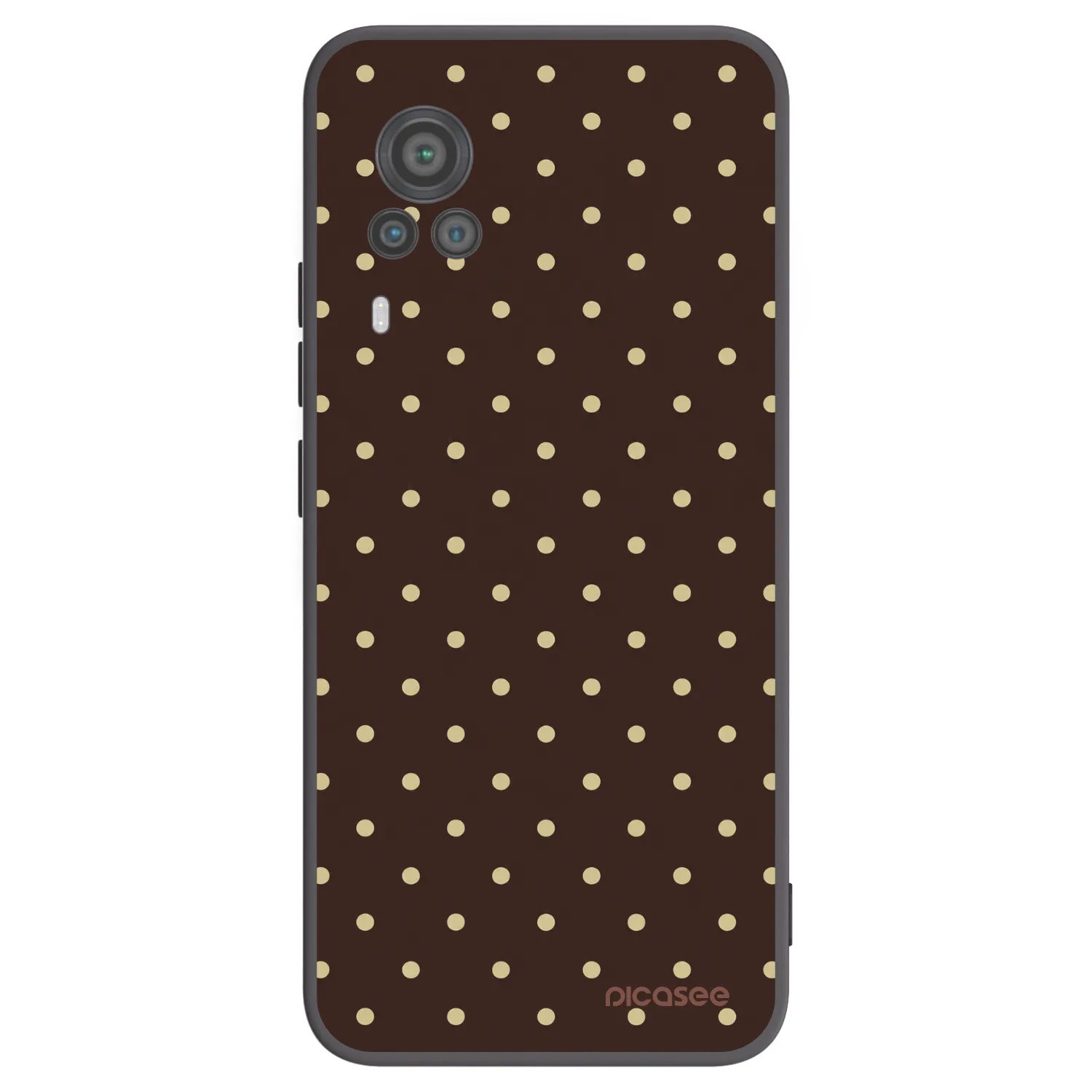 Picasee silikonowe czarne etui na Vivo X60 Pro 5G - Vanilla Dots & Chocolate
