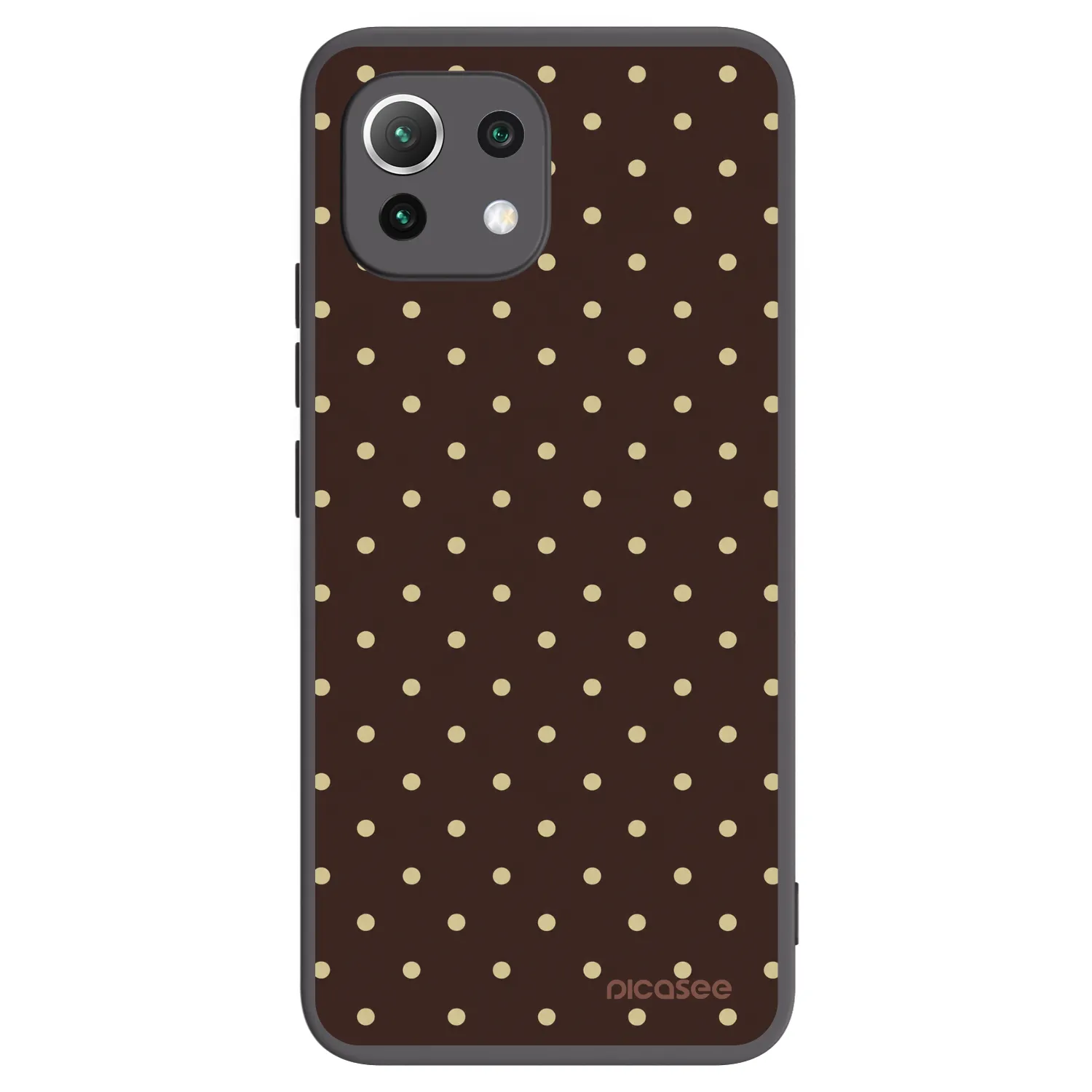Picasee silikonowe czarne etui na Xiaomi 11 Lite 5G NE - Vanilla Dots & Chocolate