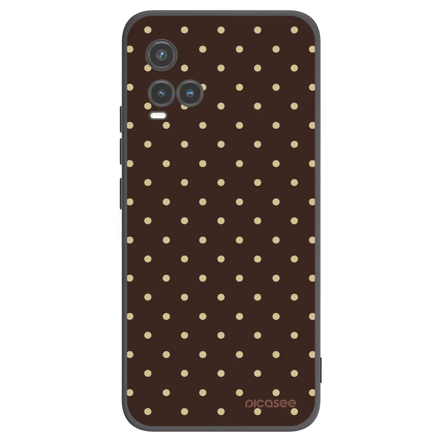 Picasee silikonowe czarne etui na Vivo Y33s - Vanilla Dots & Chocolate