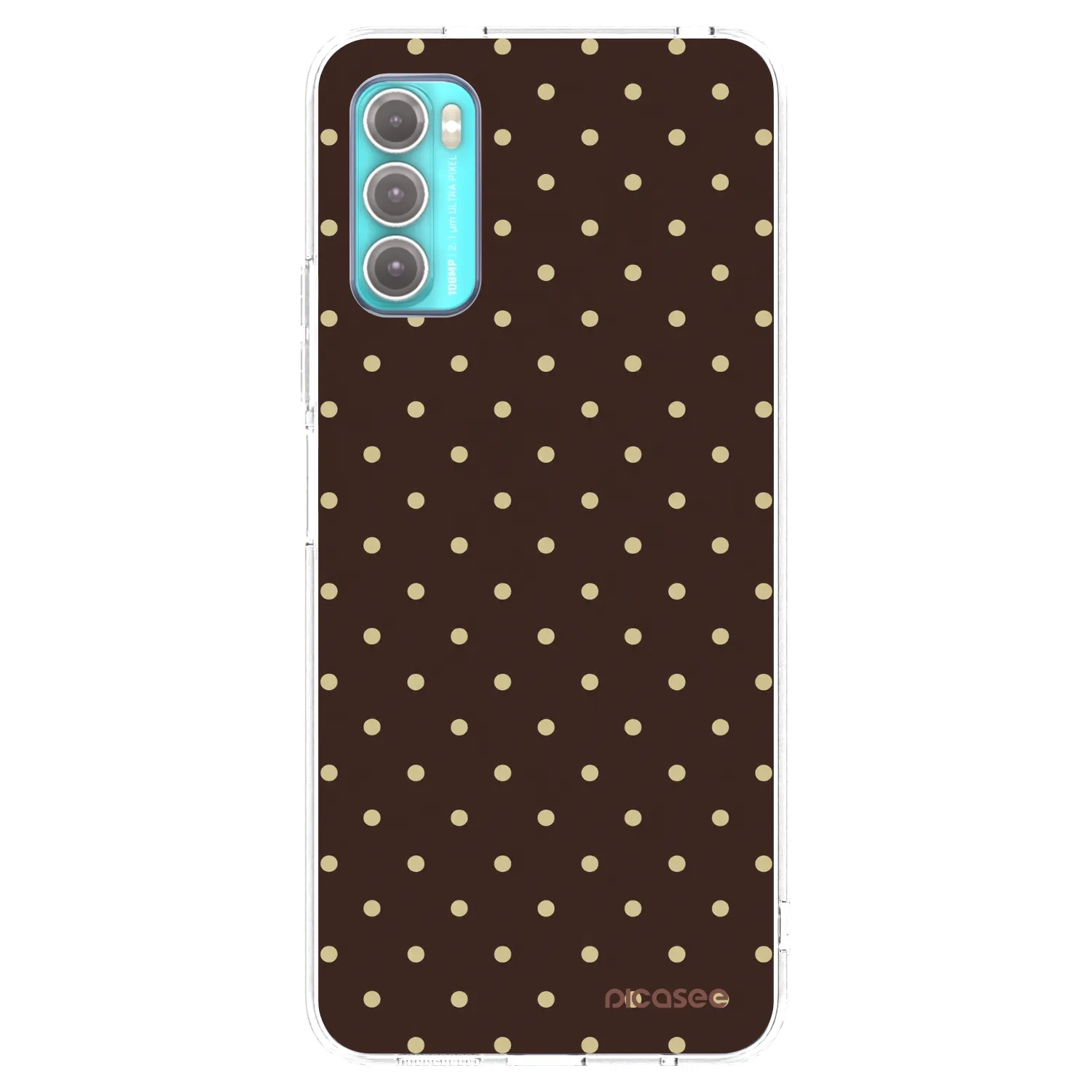 Picasee silikonowe przeźroczyste etui na Motorola Moto G60 - Vanilla Dots & Chocolate