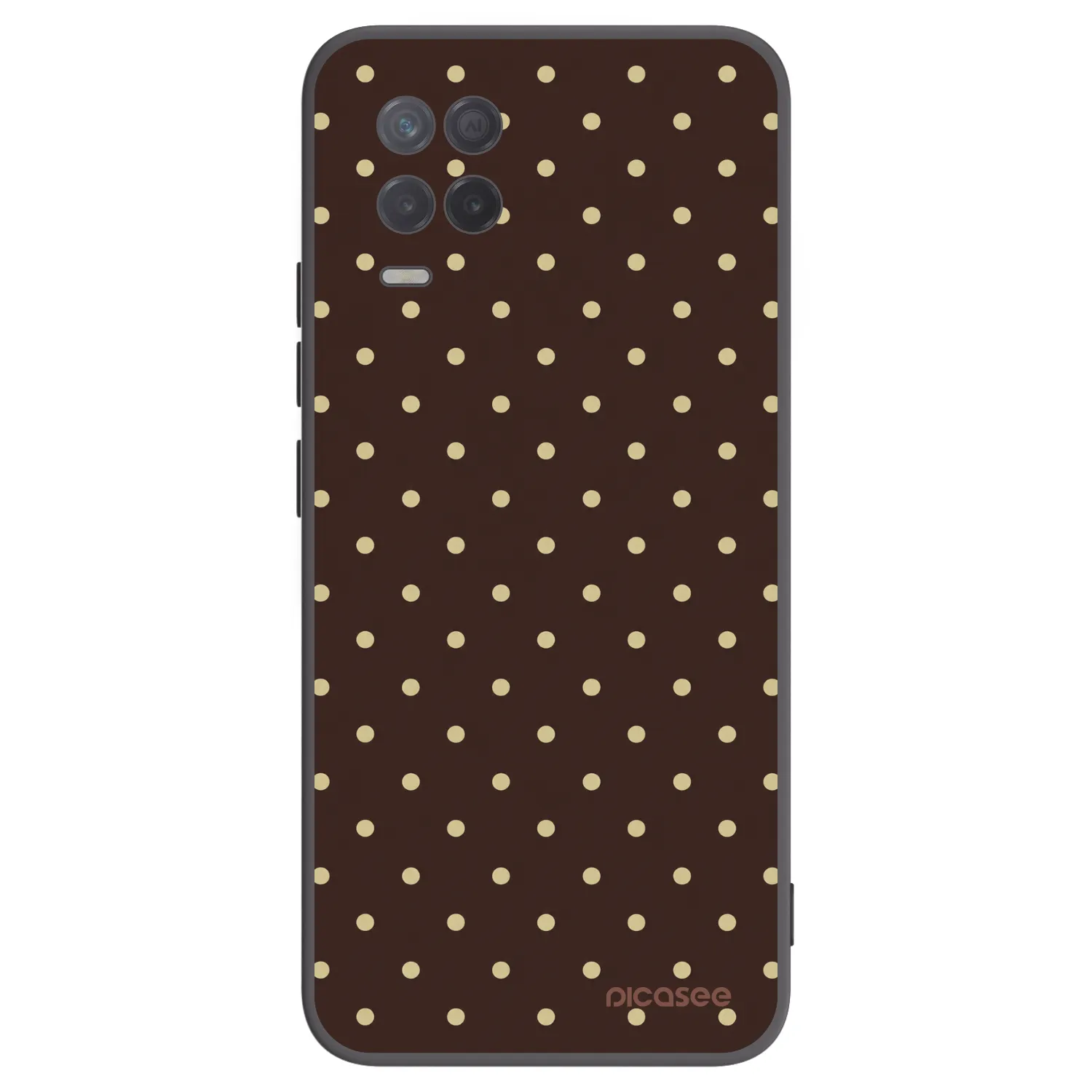 Picasee silikonowe czarne etui na Realme 8 5G - Vanilla Dots & Chocolate