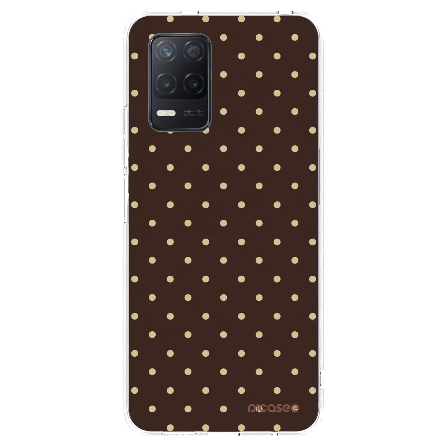 Picasee silikonowe przeźroczyste etui na Realme 8 5G - Vanilla Dots & Chocolate