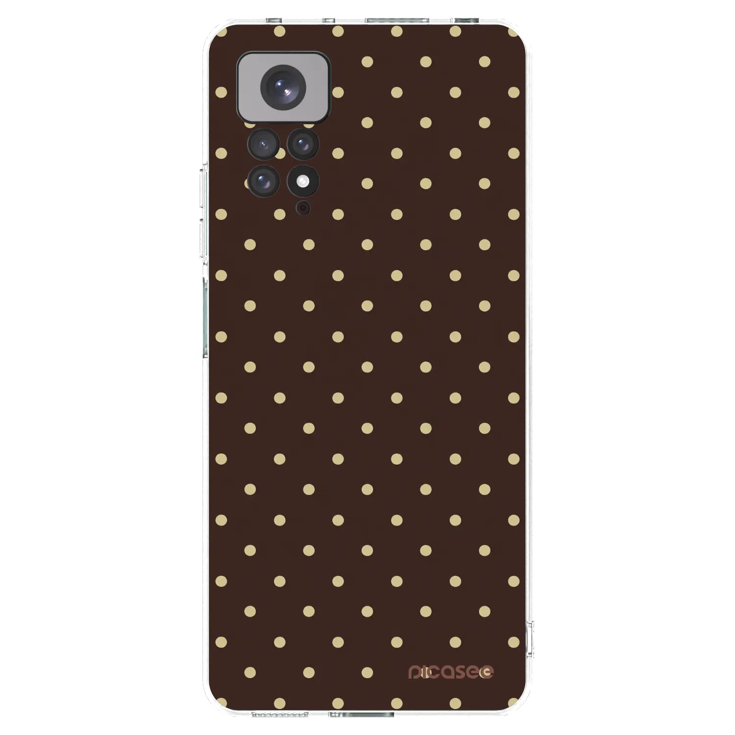 Picasee silikonowe przeźroczyste etui na Xiaomi Redmi Note 11S 4G - Vanilla Dots & Chocolate