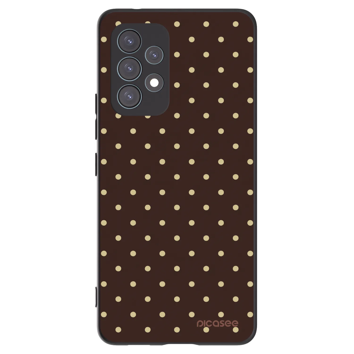 Picasee silikonowe czarne etui na Samsung Galaxy A53 5G A536 - Vanilla Dots & Chocolate
