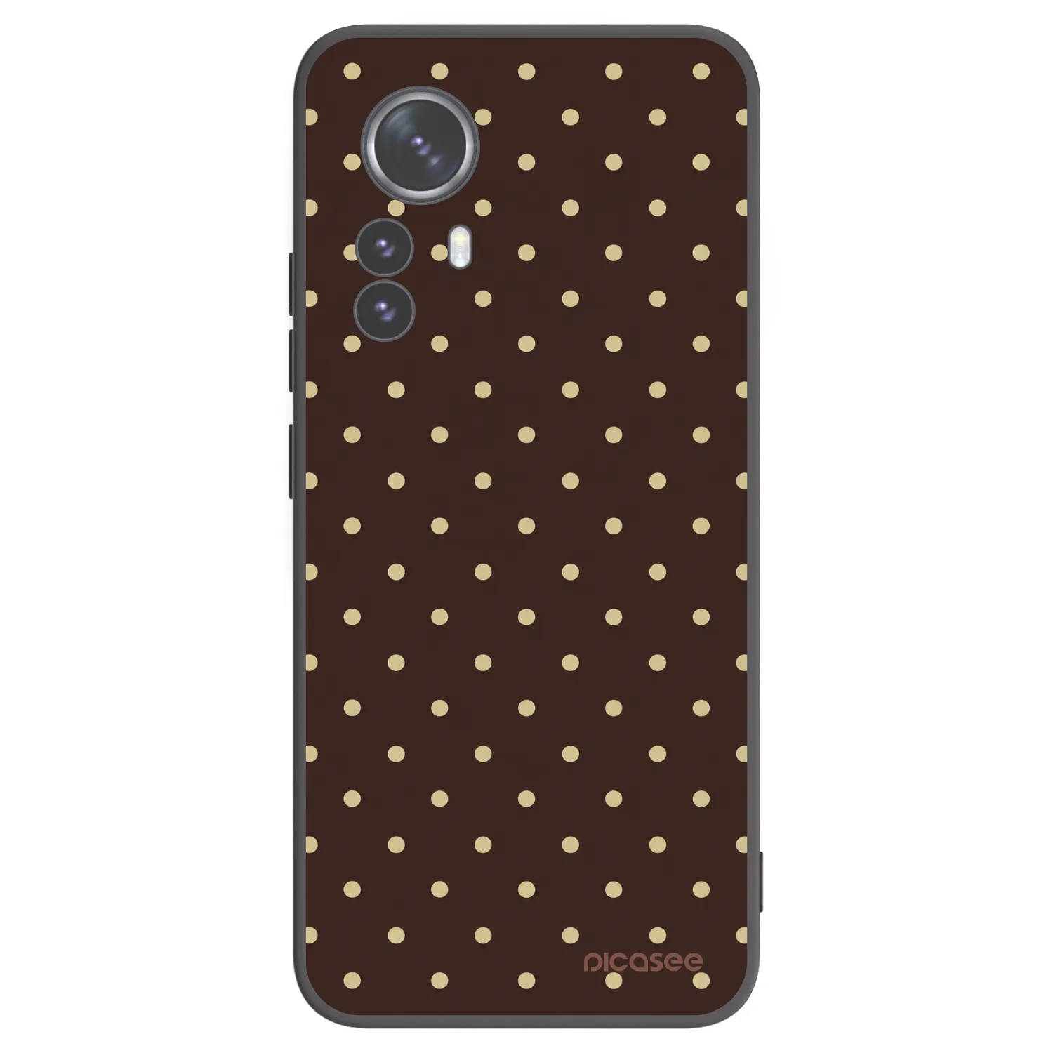 Picasee silikonowe czarne etui na Xiaomi 12 Pro - Vanilla Dots & Chocolate