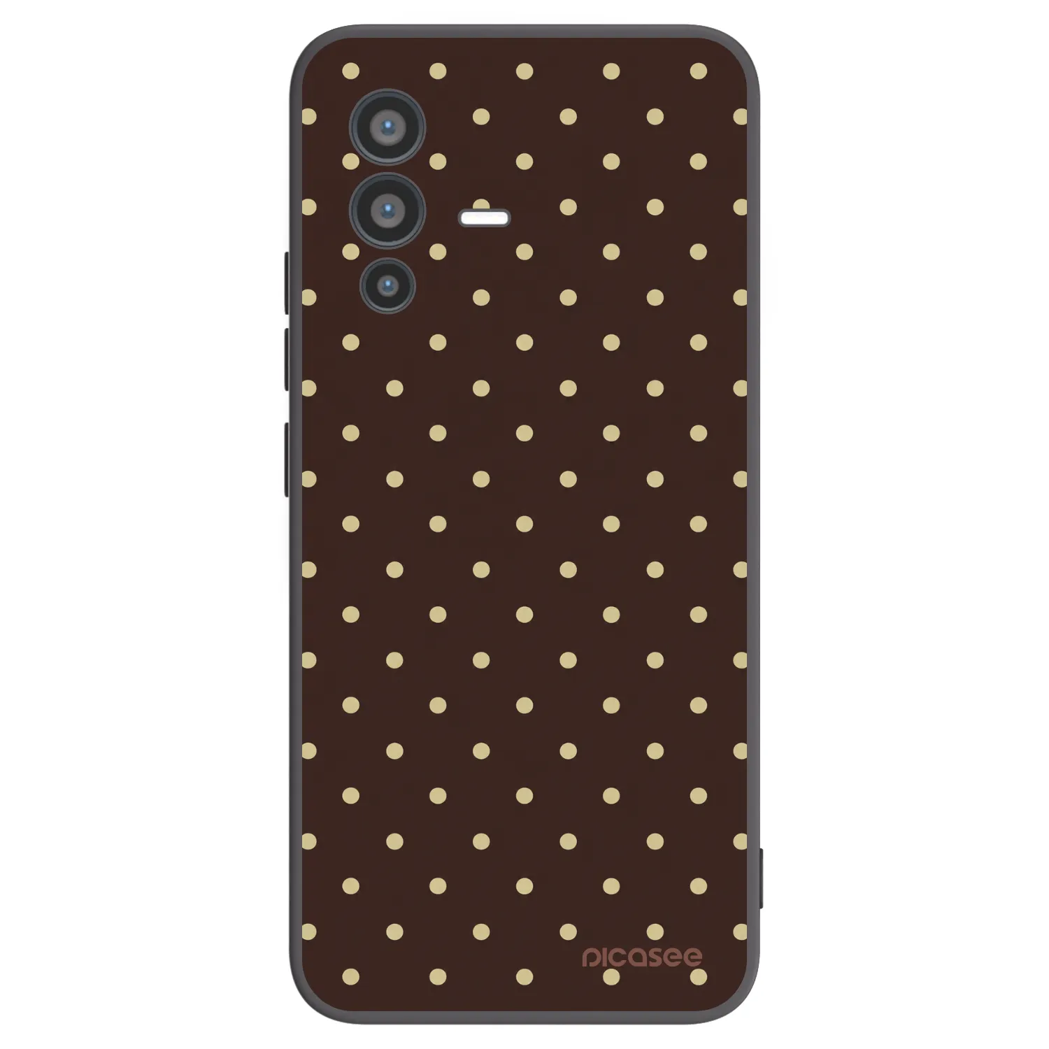 Picasee silikonowe czarne etui na Vivo V23 5G - Vanilla Dots & Chocolate