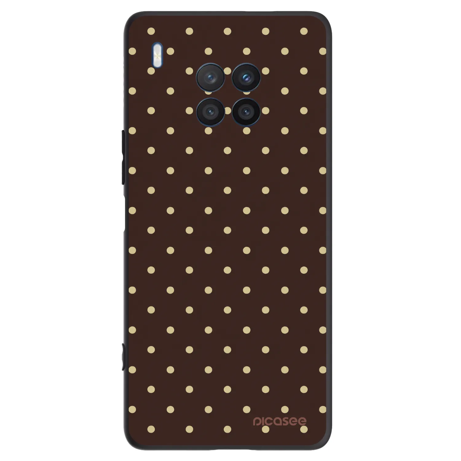 Picasee silikonowe czarne etui na Honor 50 Lite - Vanilla Dots & Chocolate