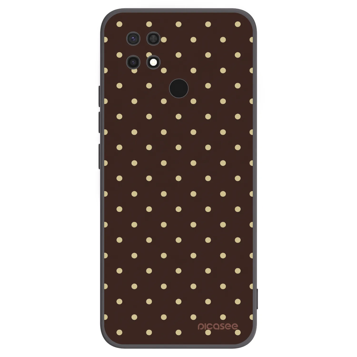 Picasee silikonowe czarne etui na Xiaomi Redmi 10C - Vanilla Dots & Chocolate