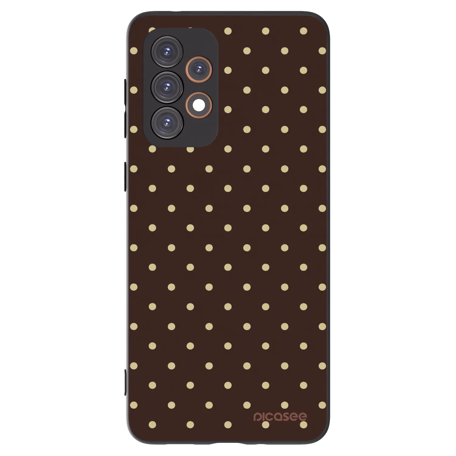 Picasee silikonowe czarne etui na Samsung Galaxy A33 5G A336 - Vanilla Dots & Chocolate