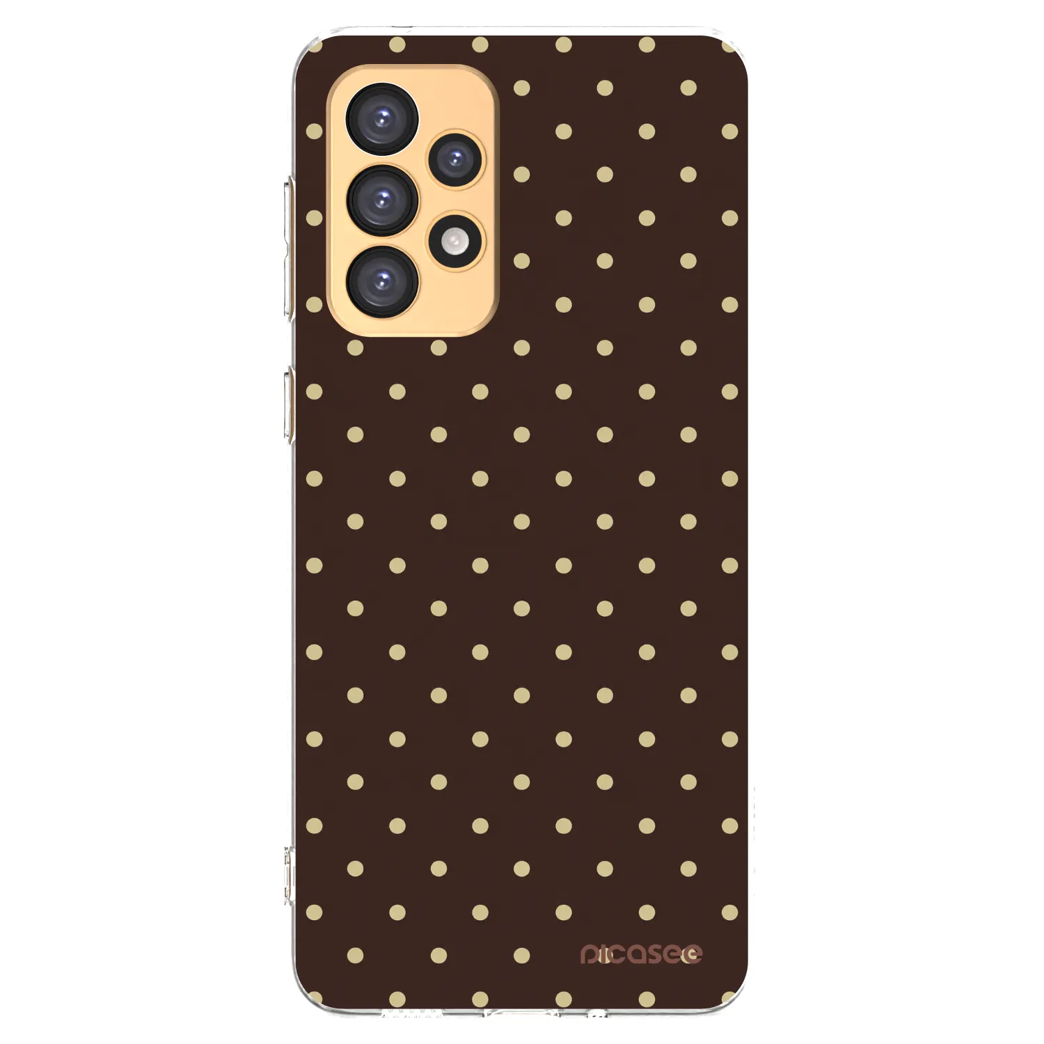 Picasee silikonowe przeźroczyste etui na Samsung Galaxy A33 5G A336 - Vanilla Dots & Chocolate