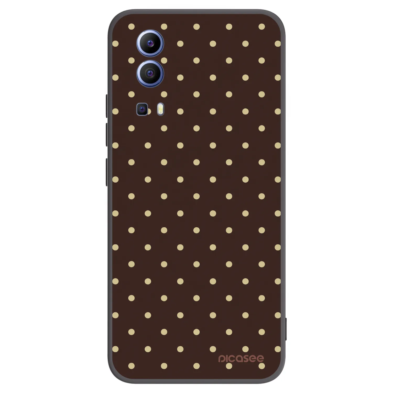 Picasee silikonowe czarne etui na Vivo Y52 5G - Vanilla Dots & Chocolate