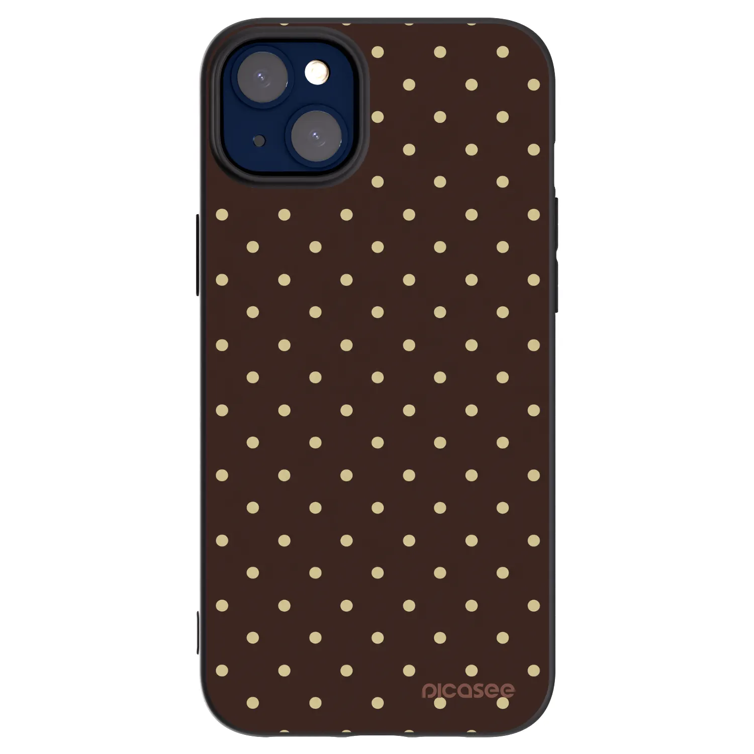 Picasee silikonowe czarne etui na Apple iPhone 14 Plus - Vanilla Dots & Chocolate