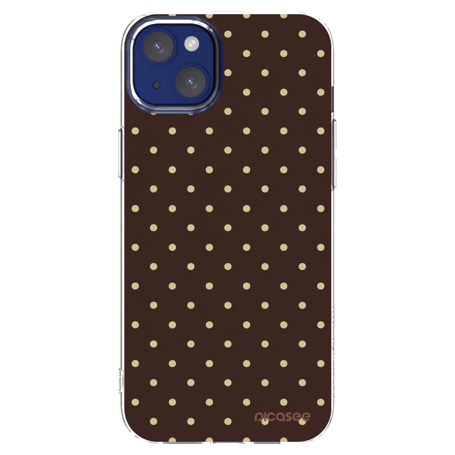 Picasee silikonowe przeźroczyste etui na Apple iPhone 14 Plus - Vanilla Dots & Chocolate