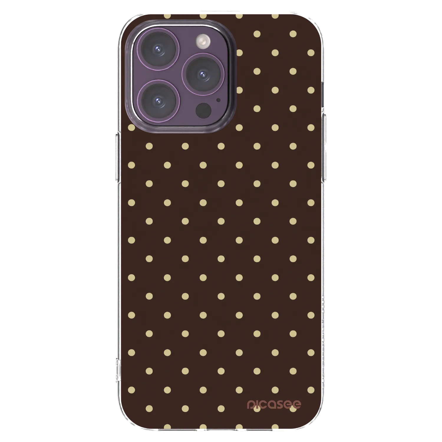 Picasee silikonowe przeźroczyste etui na Apple iPhone 14 Pro Max - Vanilla Dots & Chocolate