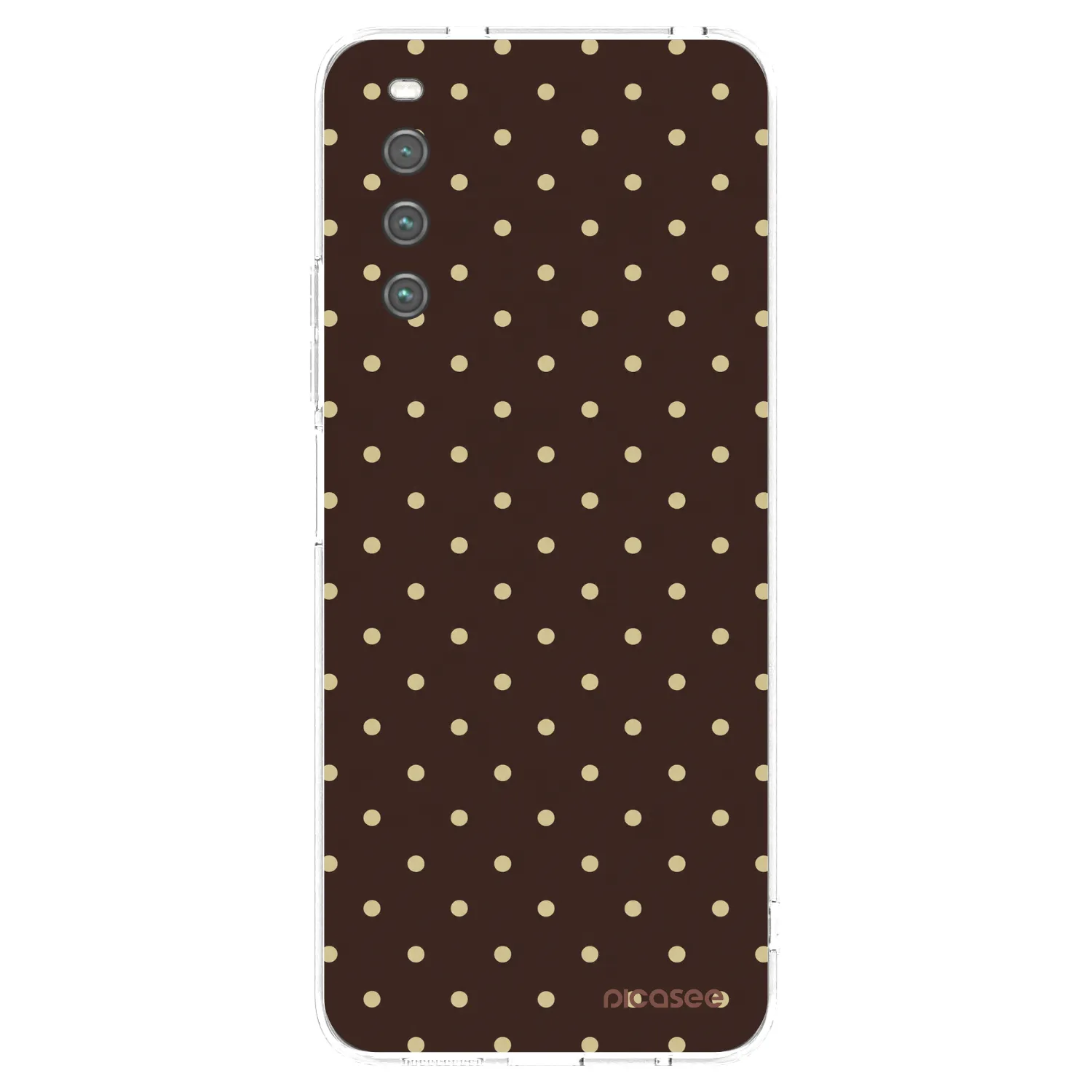 Picasee silikonowe przeźroczyste etui na Sony Xperia 10 IV 5G - Vanilla Dots & Chocolate