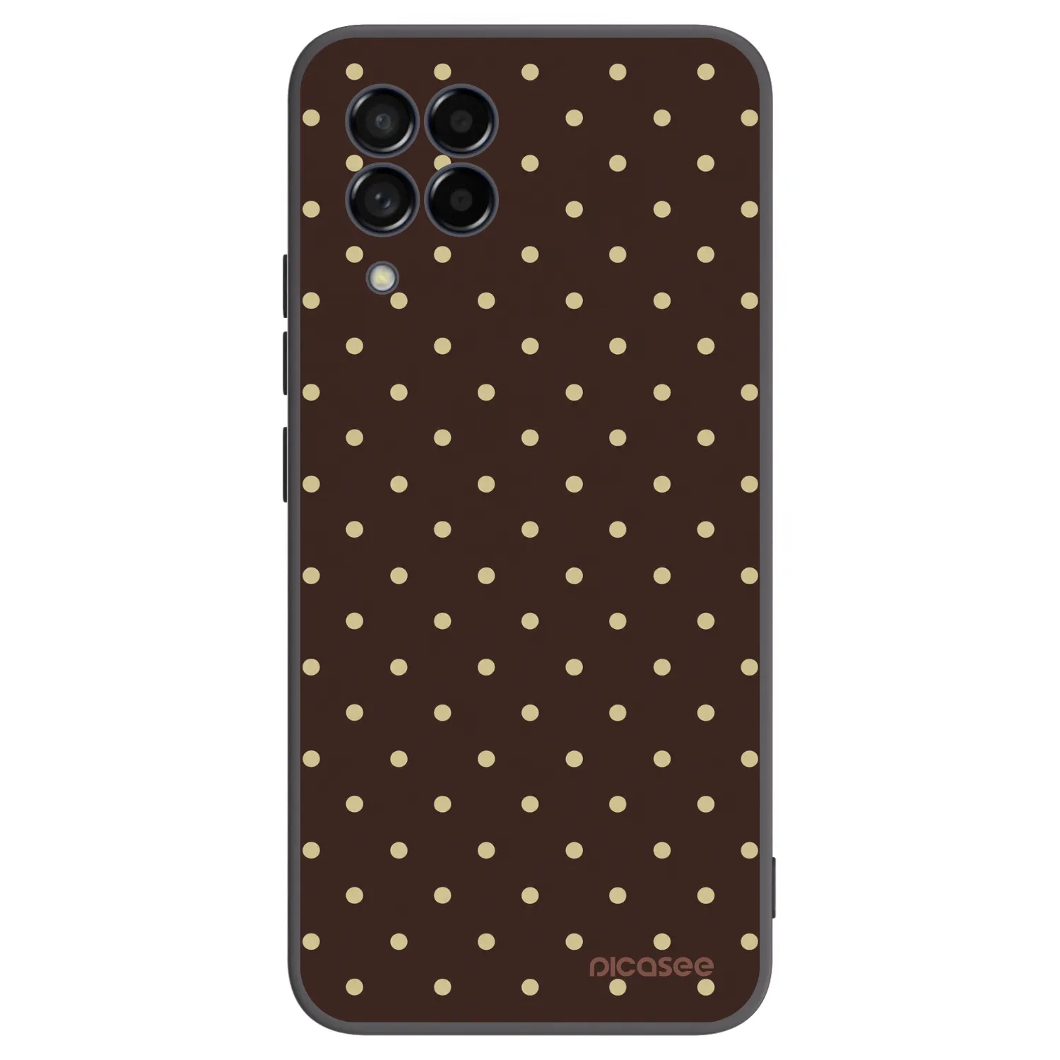 Picasee silikonowe czarne etui na Samsung Galaxy M53 5G - Vanilla Dots & Chocolate