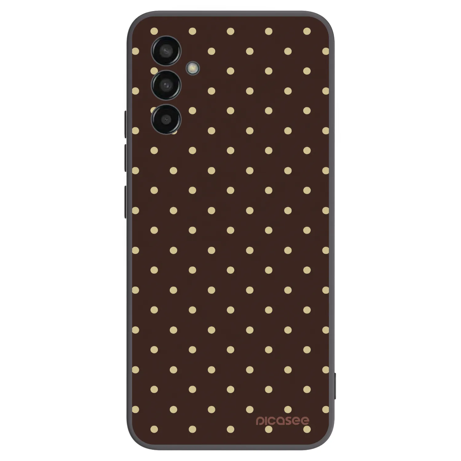 Picasee silikonowe czarne etui na Samsung Galaxy M13 M135F - Vanilla Dots & Chocolate