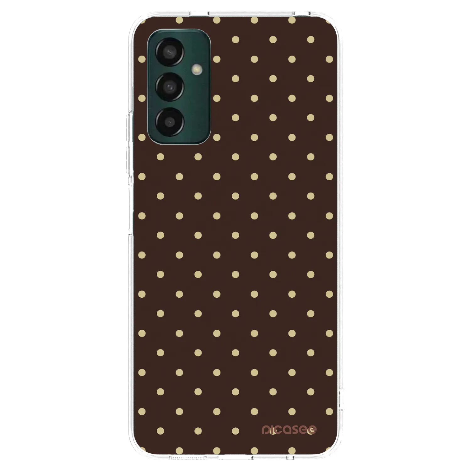 Picasee silikonowe przeźroczyste etui na Samsung Galaxy M13 M135F - Vanilla Dots & Chocolate