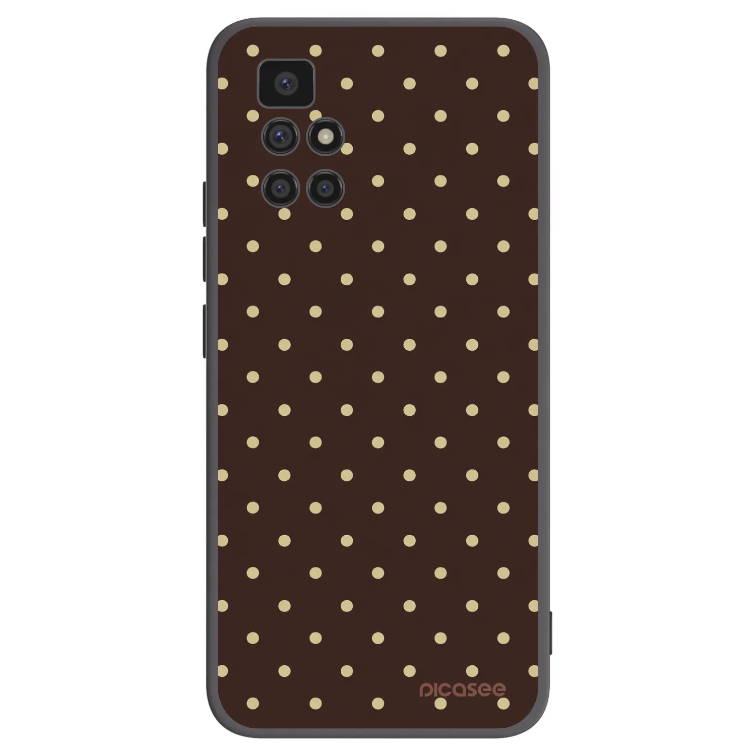 Picasee silikonowe czarne etui na Xiaomi Redmi 10 (2022) - Vanilla Dots & Chocolate