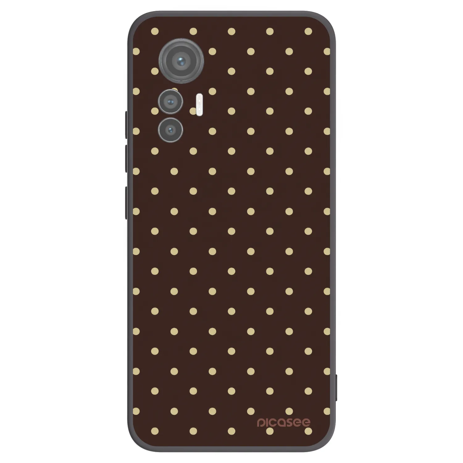 Picasee silikonowe czarne etui na Xiaomi 12 Lite - Vanilla Dots & Chocolate