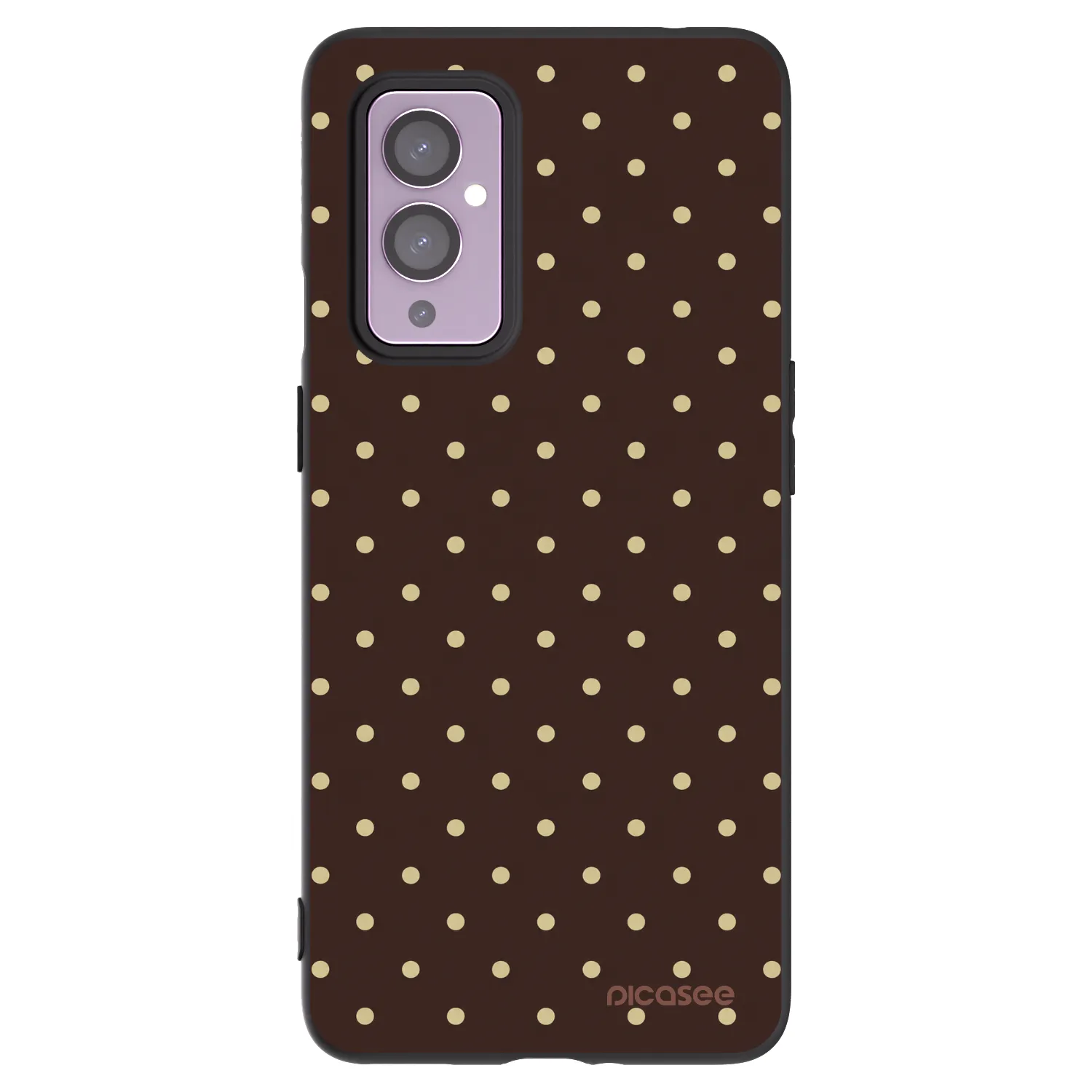 Picasee silikonowe czarne etui na OnePlus 9 - Vanilla Dots & Chocolate