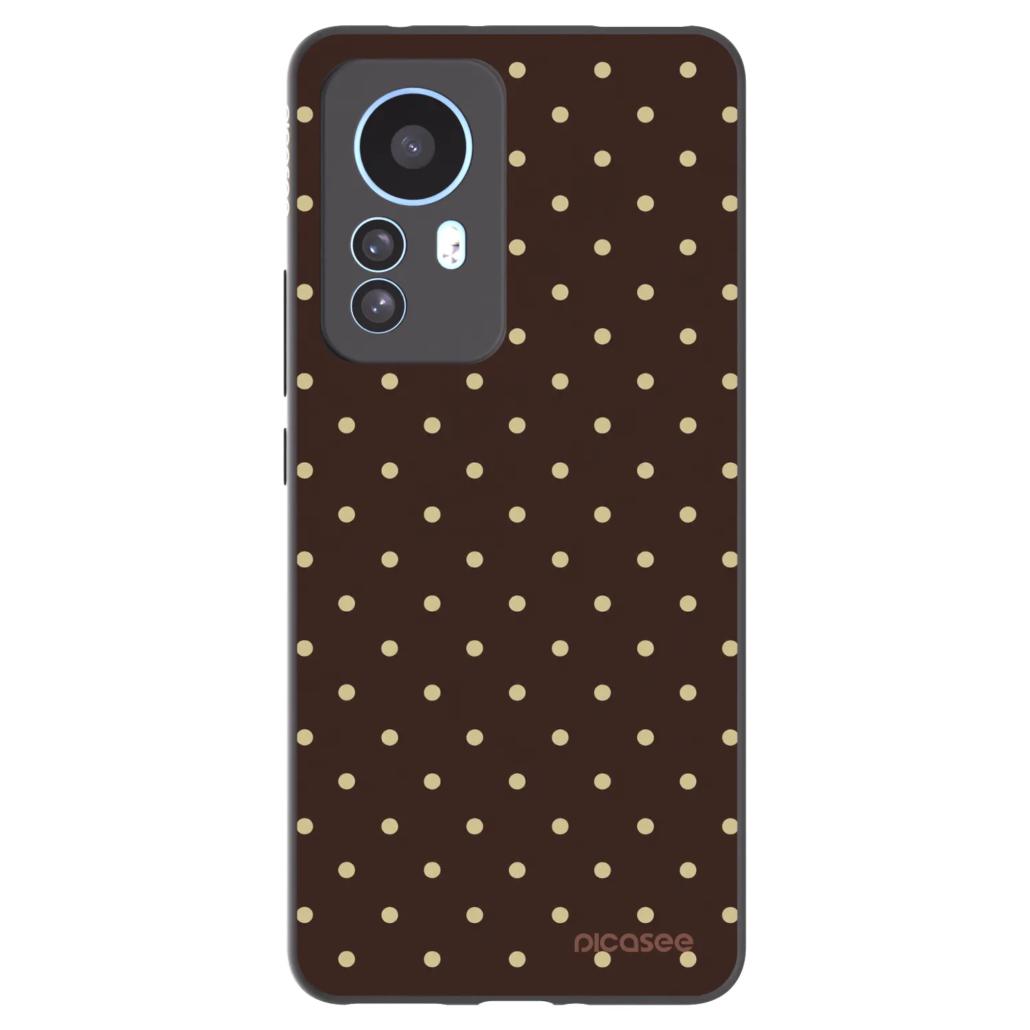 Picasee silikonowe czarne etui na Xiaomi 12T - Vanilla Dots & Chocolate
