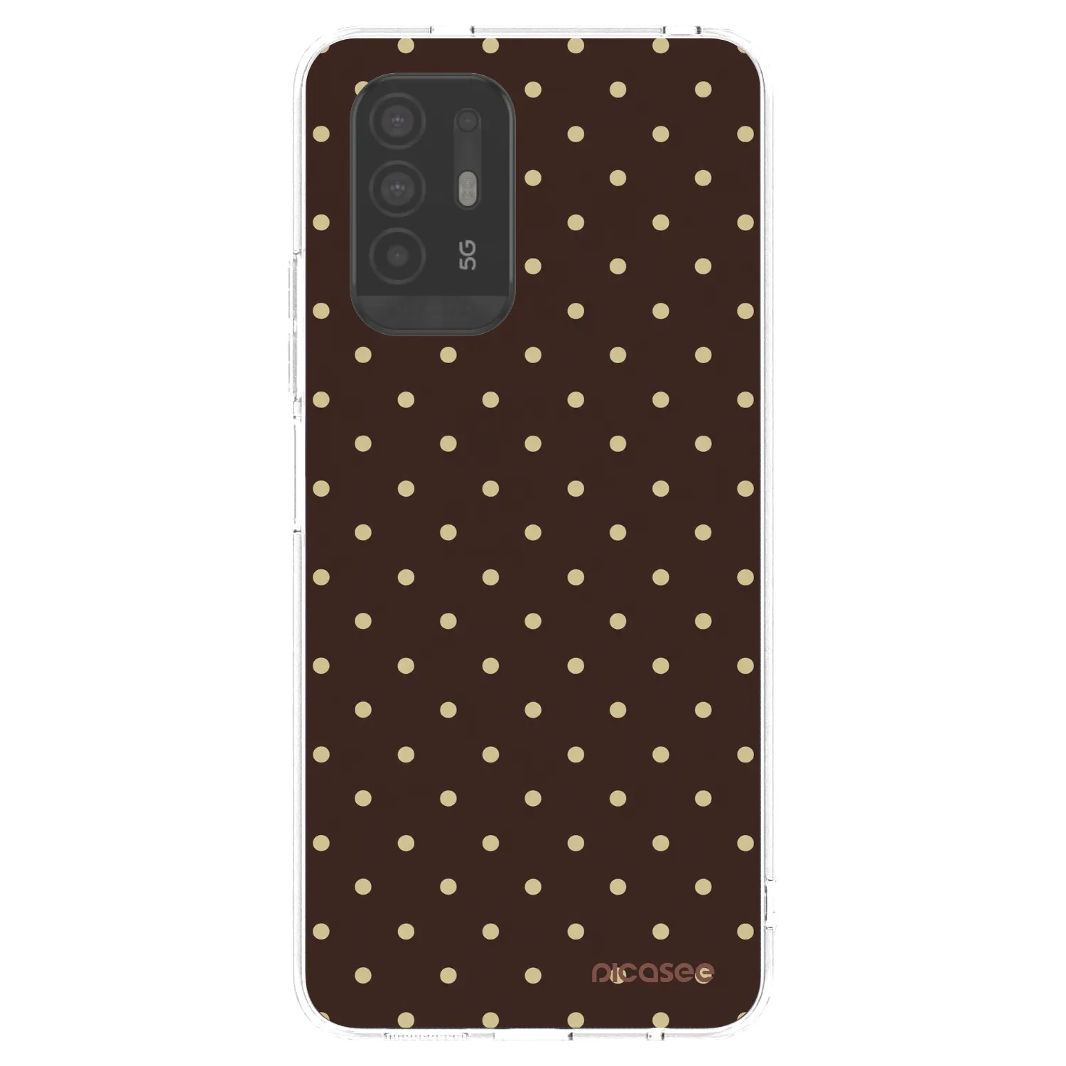 Picasee silikonowe przeźroczyste etui na OPPO A94 5G - Vanilla Dots & Chocolate
