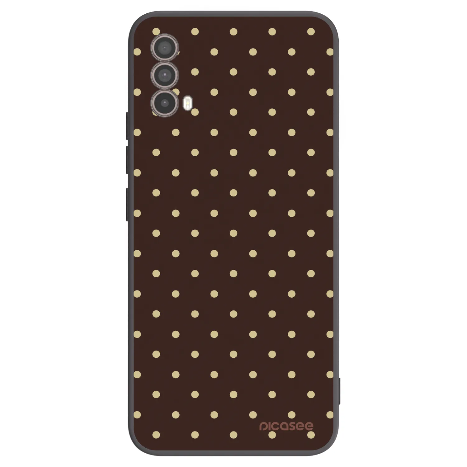 Picasee silikonowe czarne etui na Motorola Moto E40 - Vanilla Dots & Chocolate