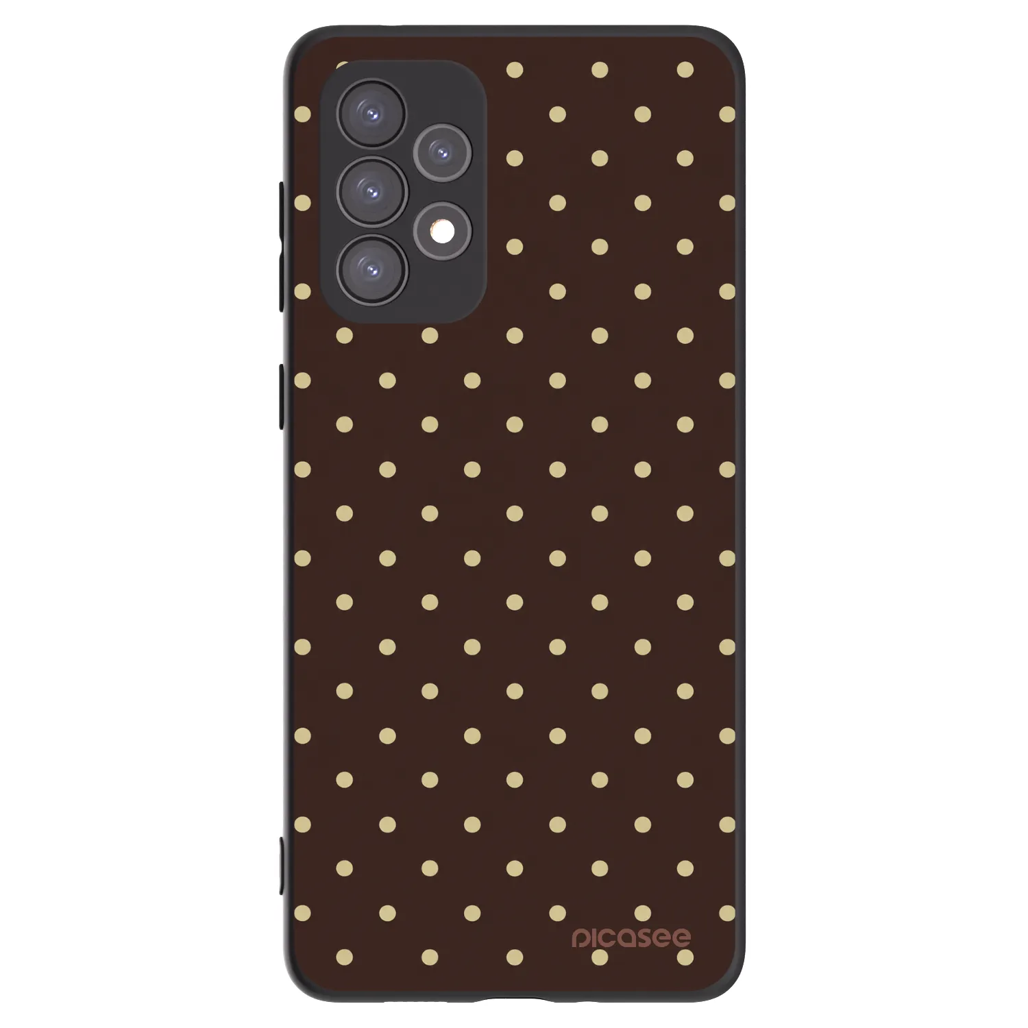 Picasee silikonowe czarne etui na Samsung Galaxy A73 5G - Vanilla Dots & Chocolate