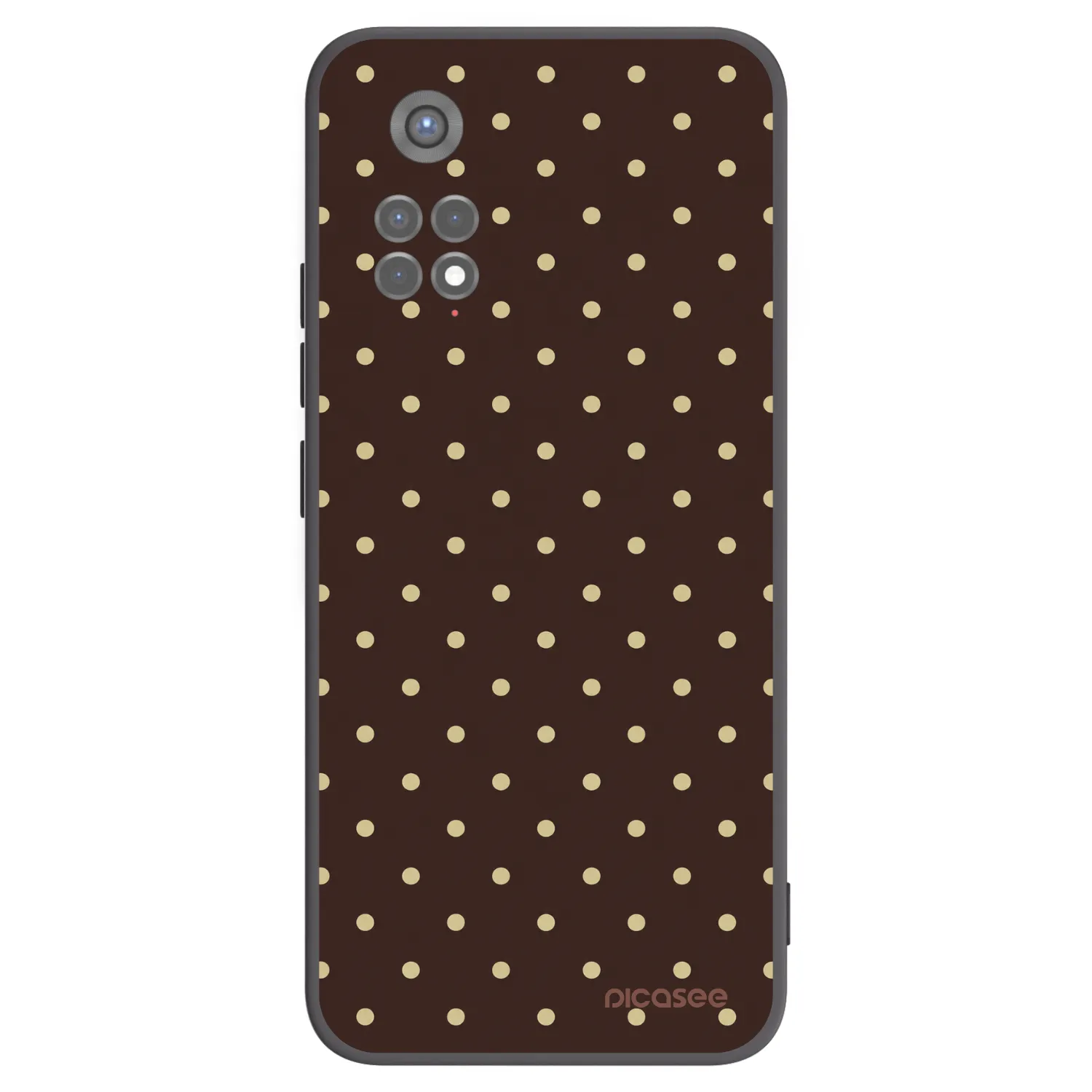 Picasee silikonowe czarne etui na Xiaomi Redmi Note 11S 5G - Vanilla Dots & Chocolate
