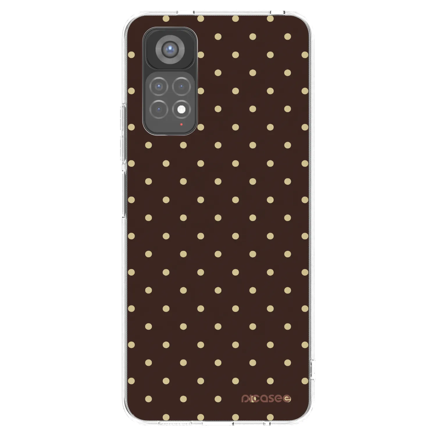 Picasee silikonowe przeźroczyste etui na Xiaomi Redmi Note 11S 5G - Vanilla Dots & Chocolate