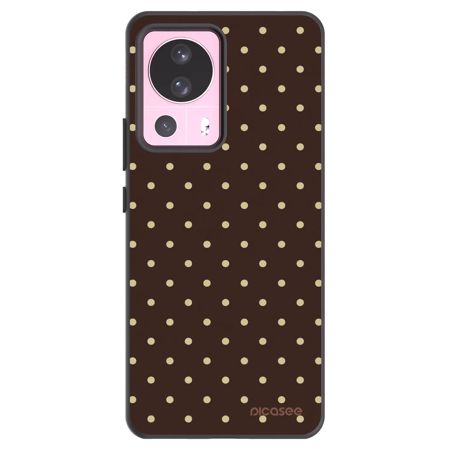 Picasee silikonowe czarne etui na Xiaomi 13 Lite - Vanilla Dots & Chocolate