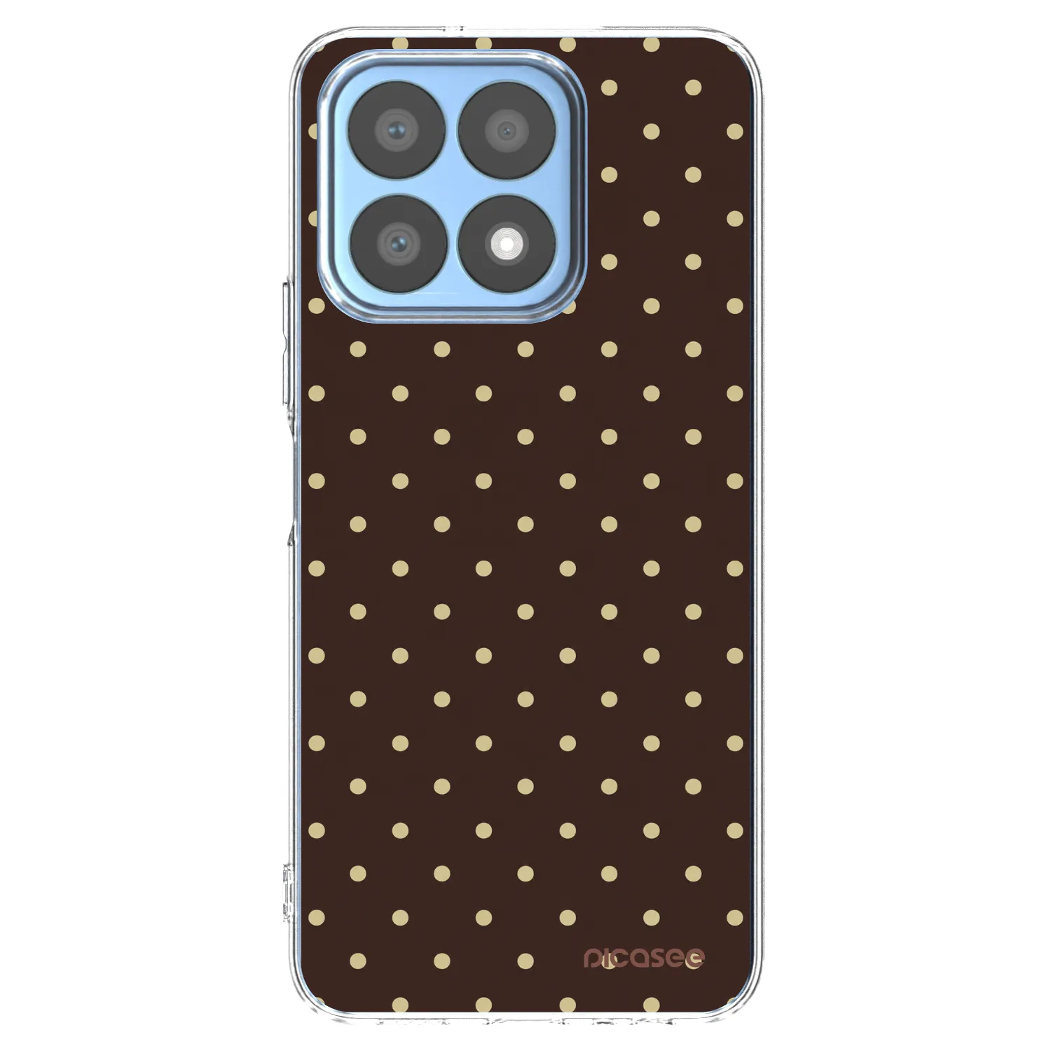 Picasee silikonowe przeźroczyste etui na Honor X8a - Vanilla Dots & Chocolate