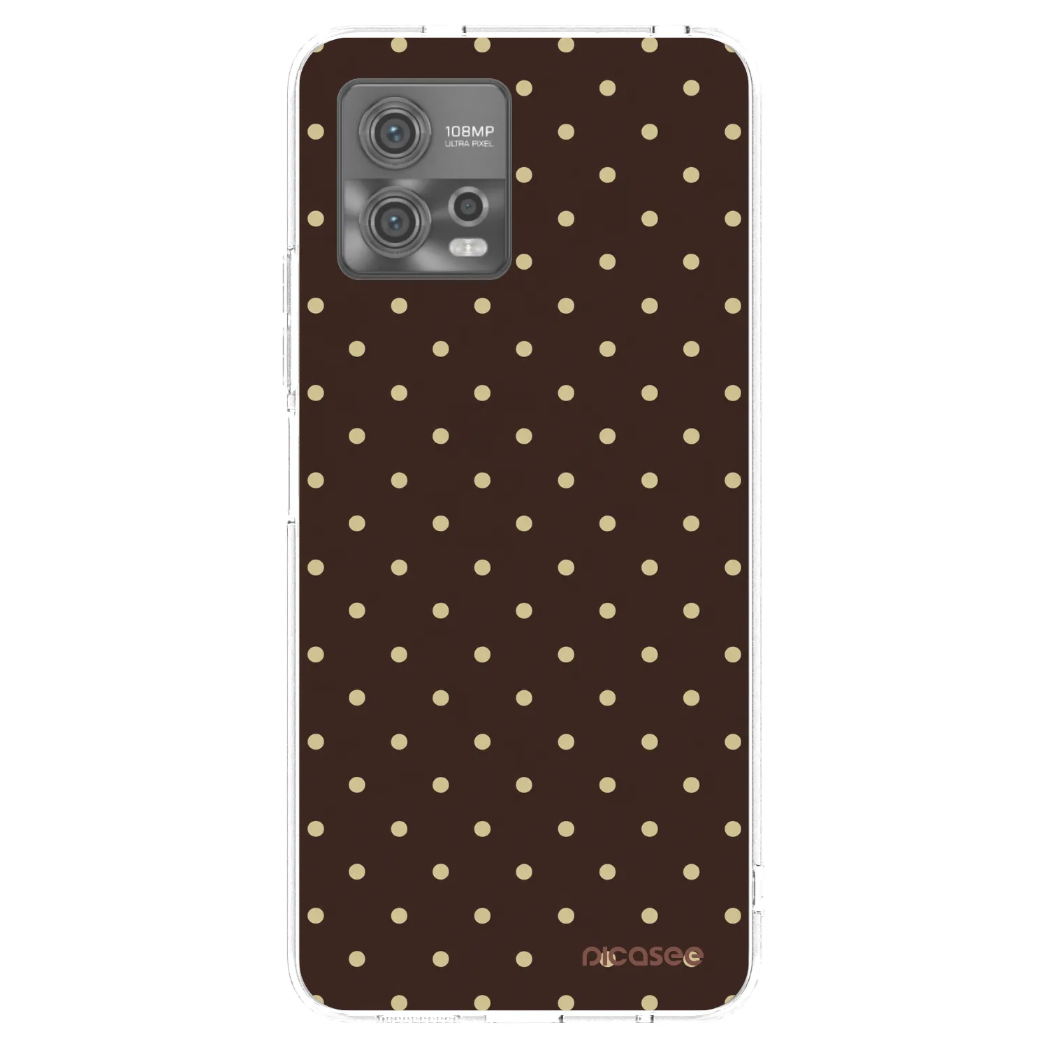 Picasee silikonowe przeźroczyste etui na Motorola Moto G72 - Vanilla Dots & Chocolate