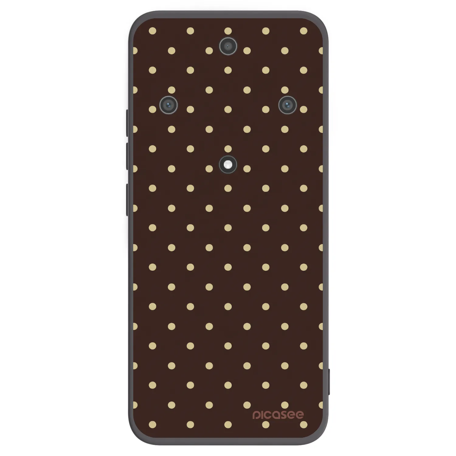 Picasee silikonowe czarne etui na Honor Magic5 Lite 5G - Vanilla Dots & Chocolate