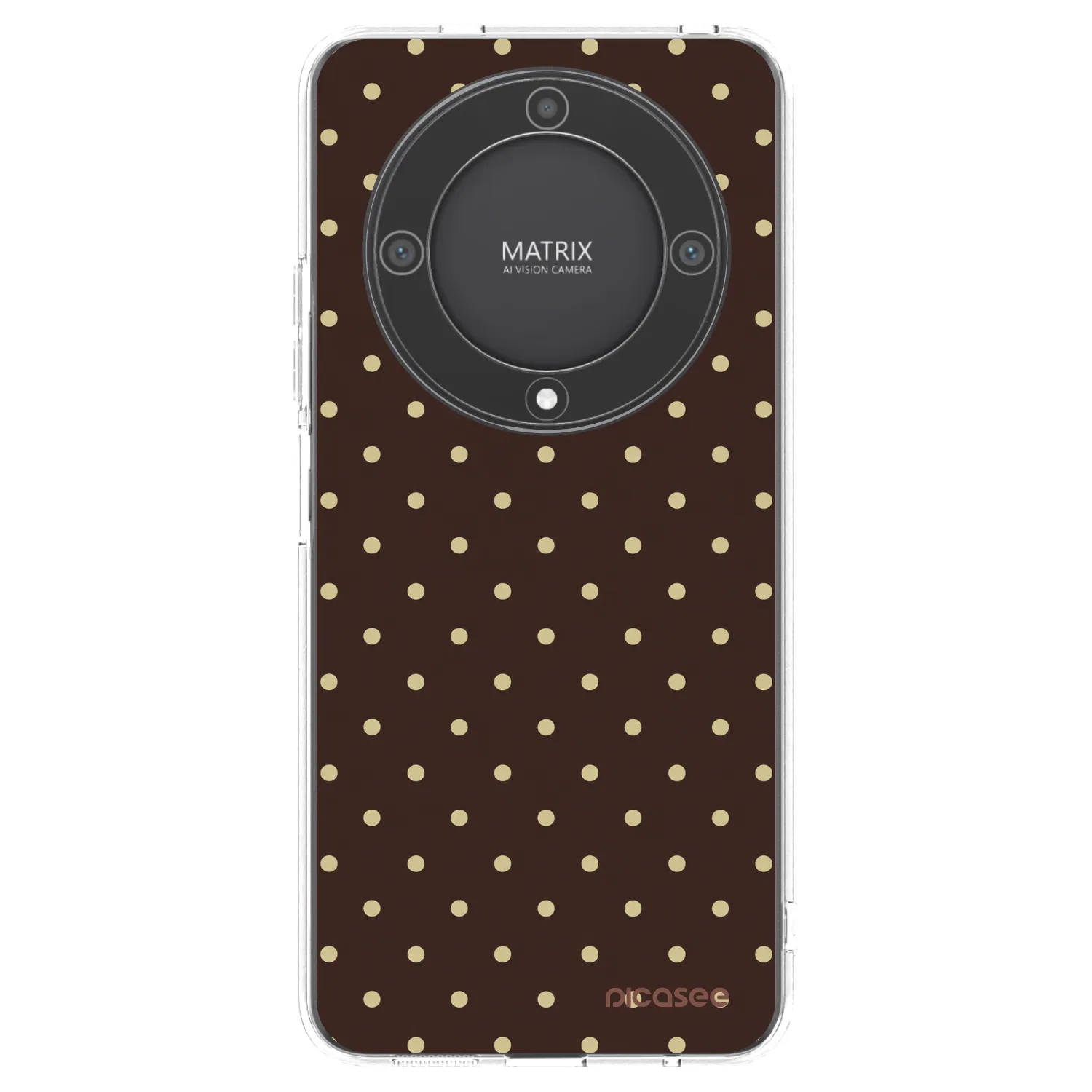 Picasee silikonowe przeźroczyste etui na Honor Magic5 Lite 5G - Vanilla Dots & Chocolate