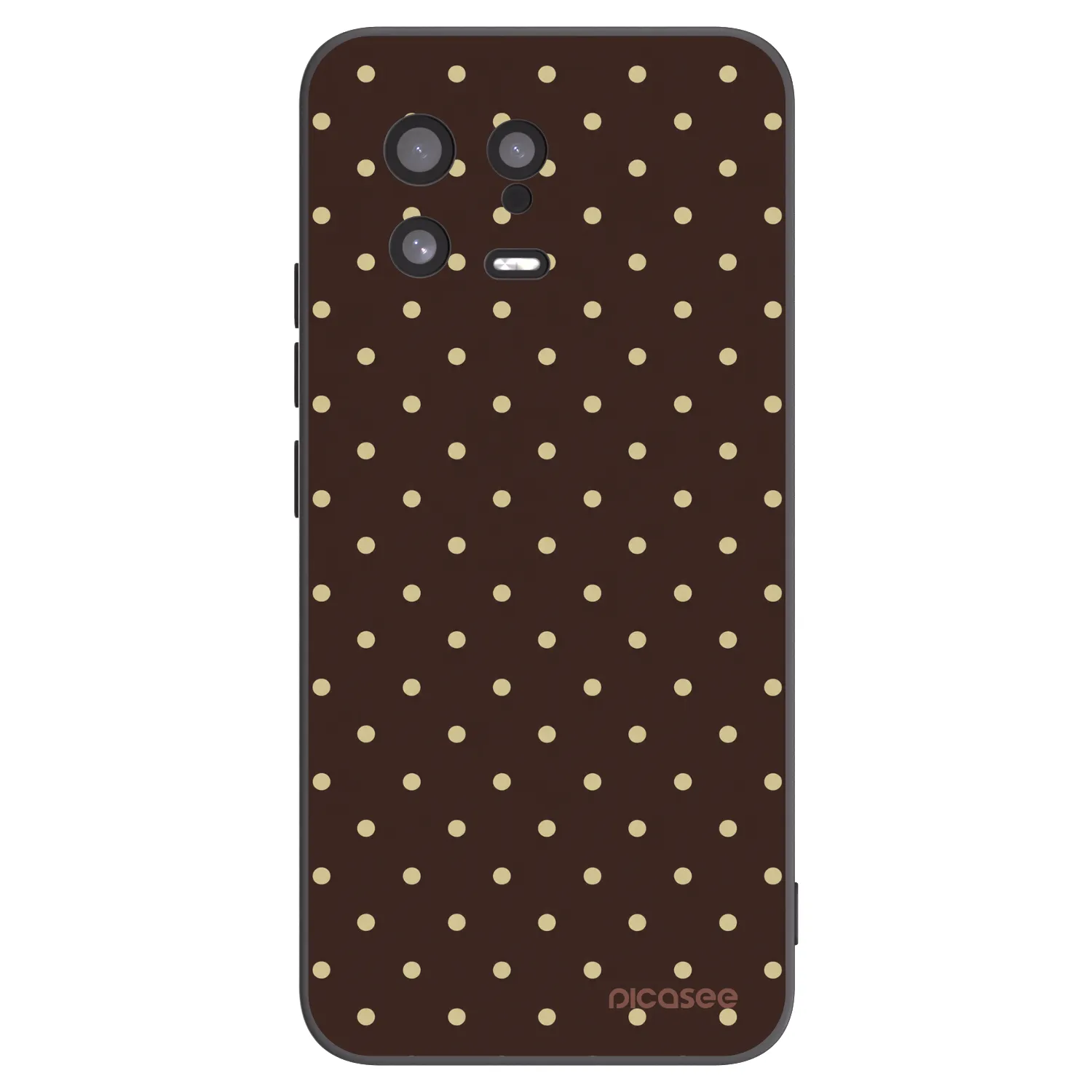 Picasee silikonowe czarne etui na Xiaomi 13 - Vanilla Dots & Chocolate