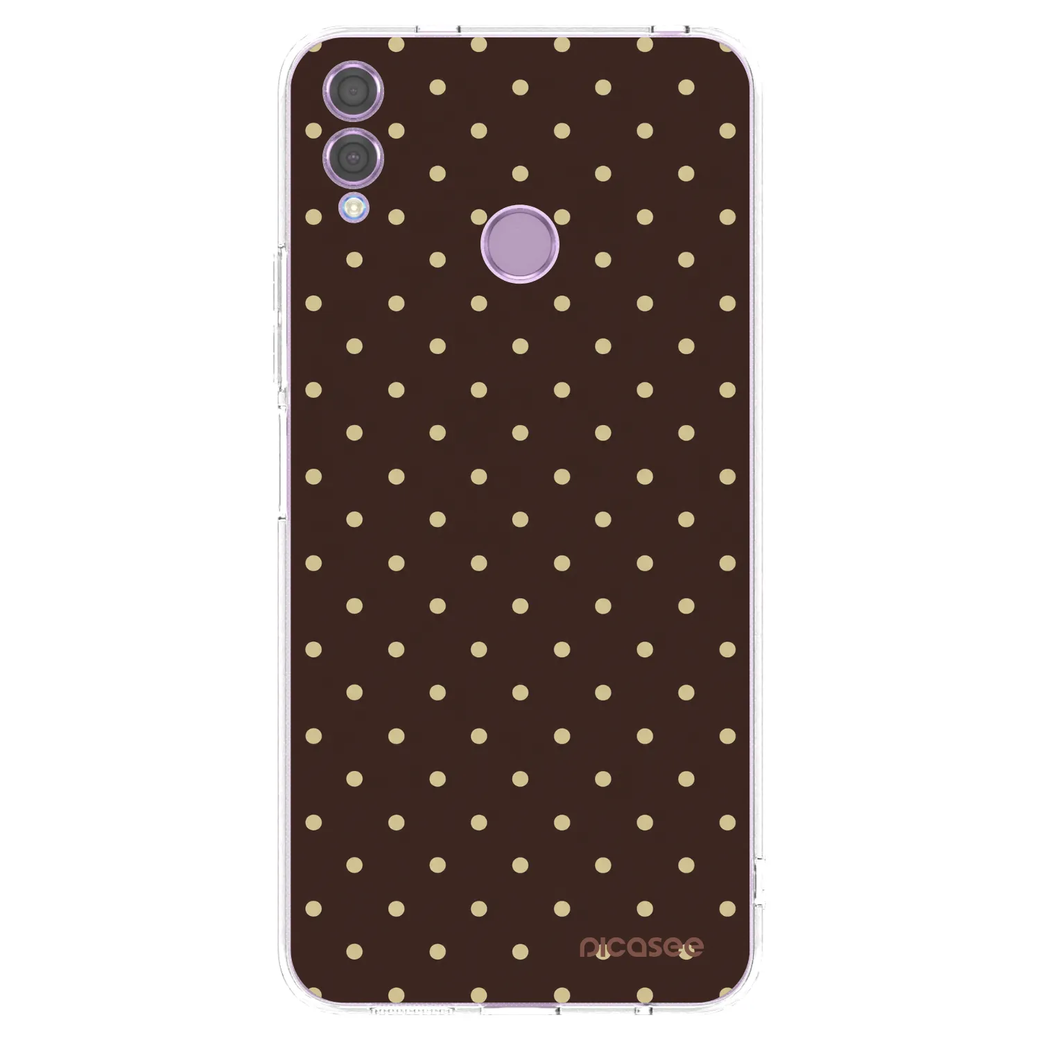 Picasee silikonowe przeźroczyste etui na Honor 8X - Vanilla Dots & Chocolate