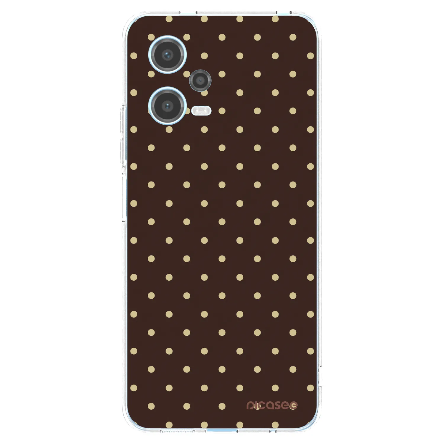 Picasee silikonowe przeźroczyste etui na Xiaomi Redmi Note 12 5G - Vanilla Dots & Chocolate