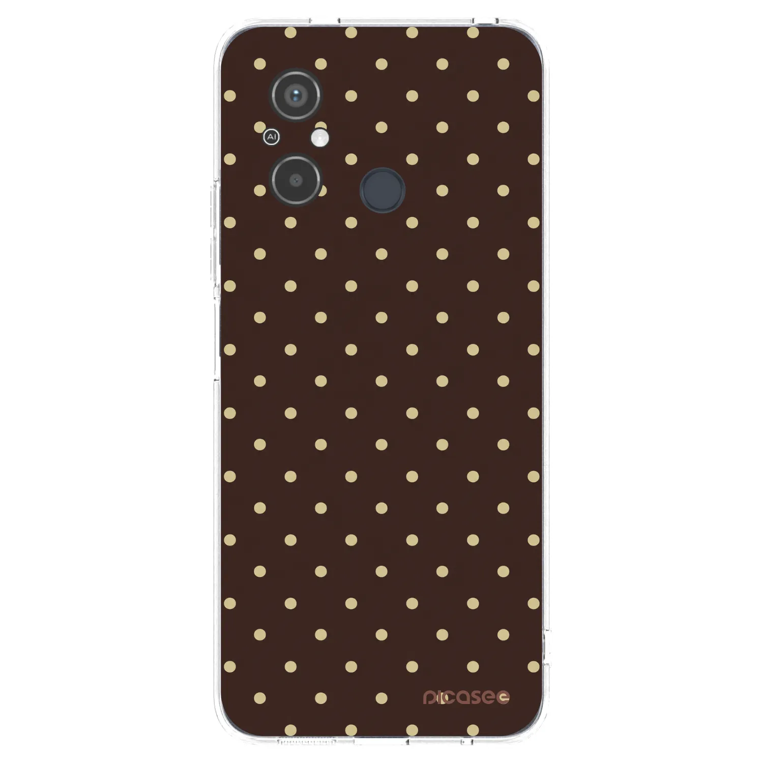 Picasee silikonowe przeźroczyste etui na Xiaomi Redmi 12C - Vanilla Dots & Chocolate