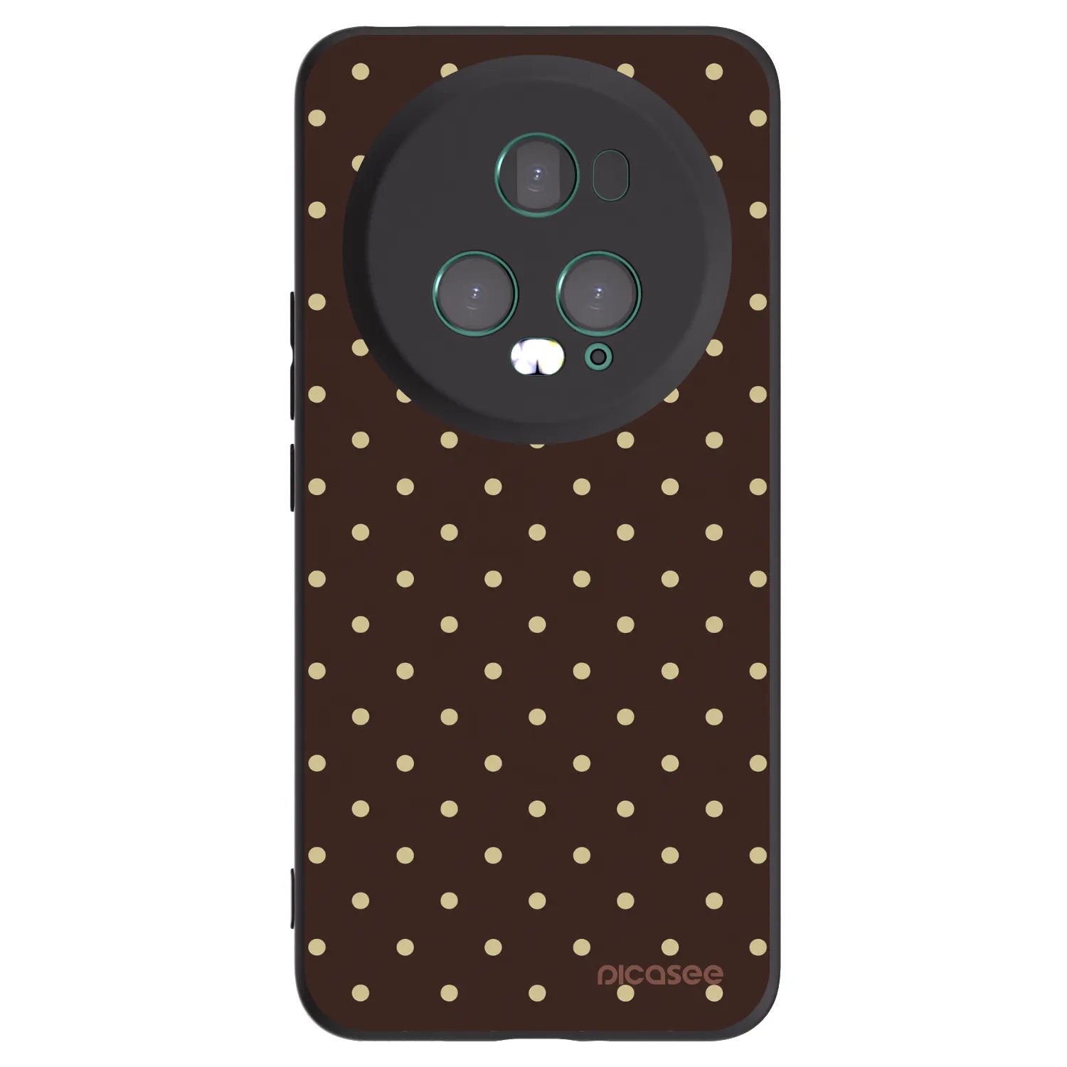 Picasee silikonowe czarne etui na Honor Magic5 Pro - Vanilla Dots & Chocolate