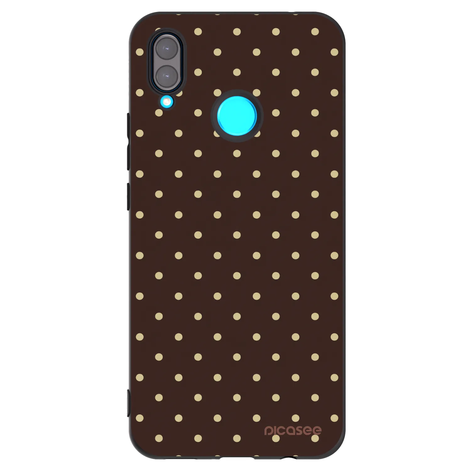 Picasee silikonowe czarne etui na Huawei Nova 3i - Vanilla Dots & Chocolate